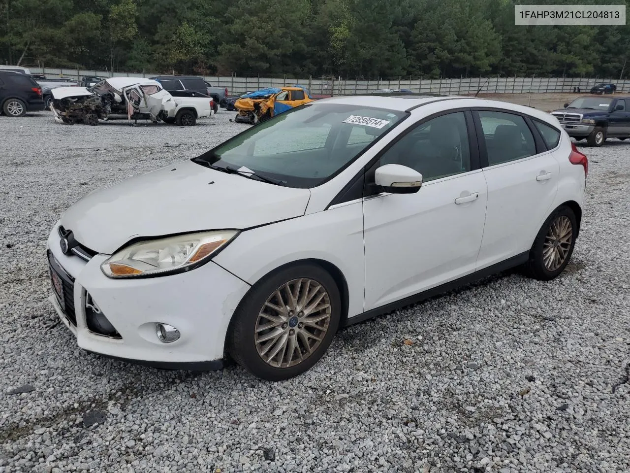 2012 Ford Focus Sel VIN: 1FAHP3M21CL204813 Lot: 72859514