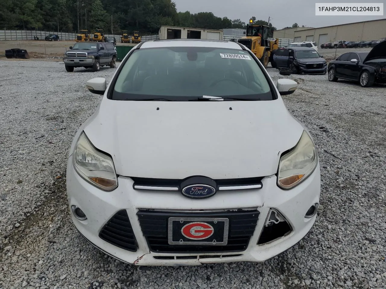 2012 Ford Focus Sel VIN: 1FAHP3M21CL204813 Lot: 72859514