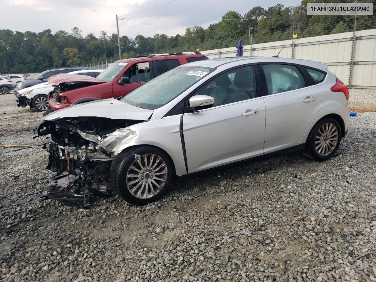 2012 Ford Focus Titanium VIN: 1FAHP3N21CL420949 Lot: 72901874