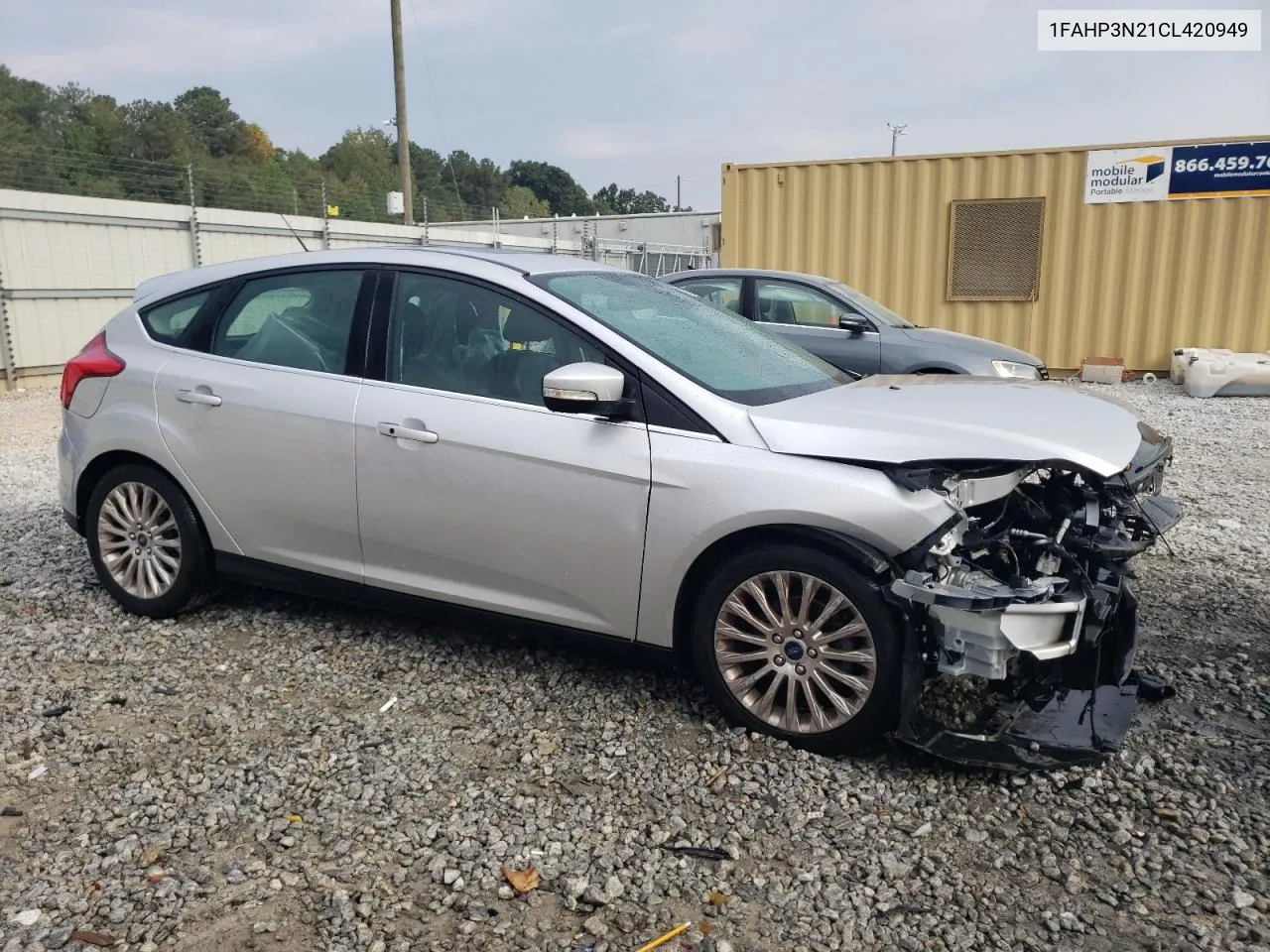 2012 Ford Focus Titanium VIN: 1FAHP3N21CL420949 Lot: 72901874