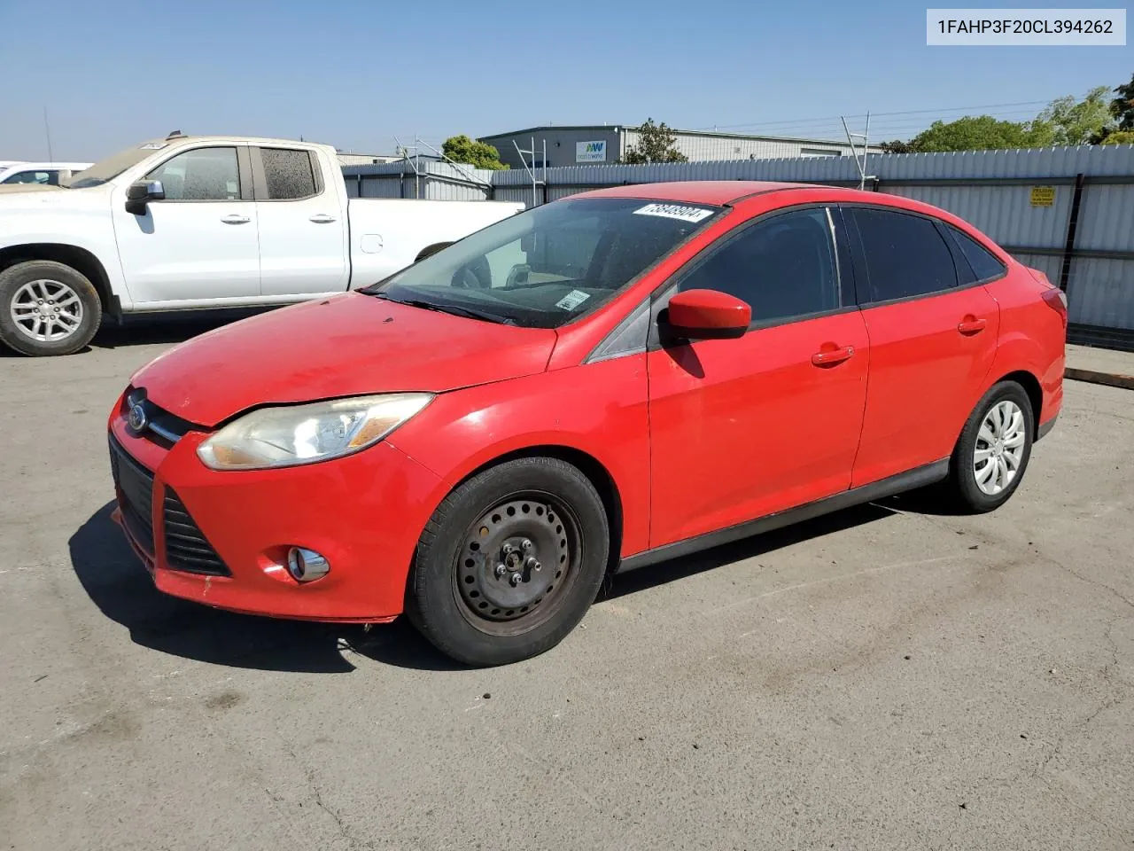 2012 Ford Focus Se VIN: 1FAHP3F20CL394262 Lot: 73848904