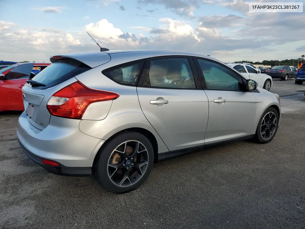 2012 Ford Focus Se VIN: 1FAHP3K23CL381267 Lot: 73935484