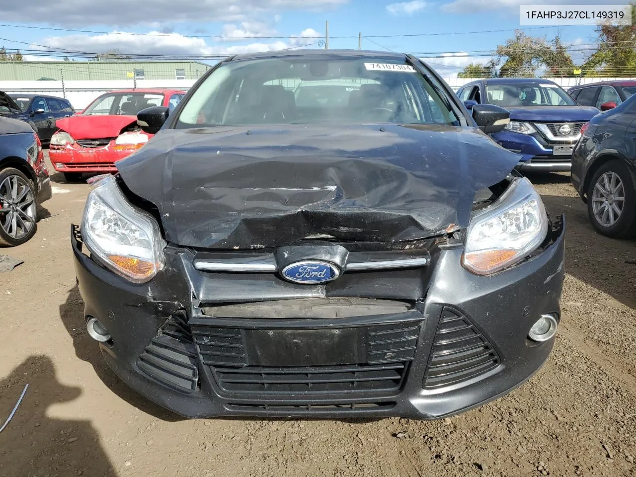 2012 Ford Focus Titanium VIN: 1FAHP3J27CL149319 Lot: 74107304