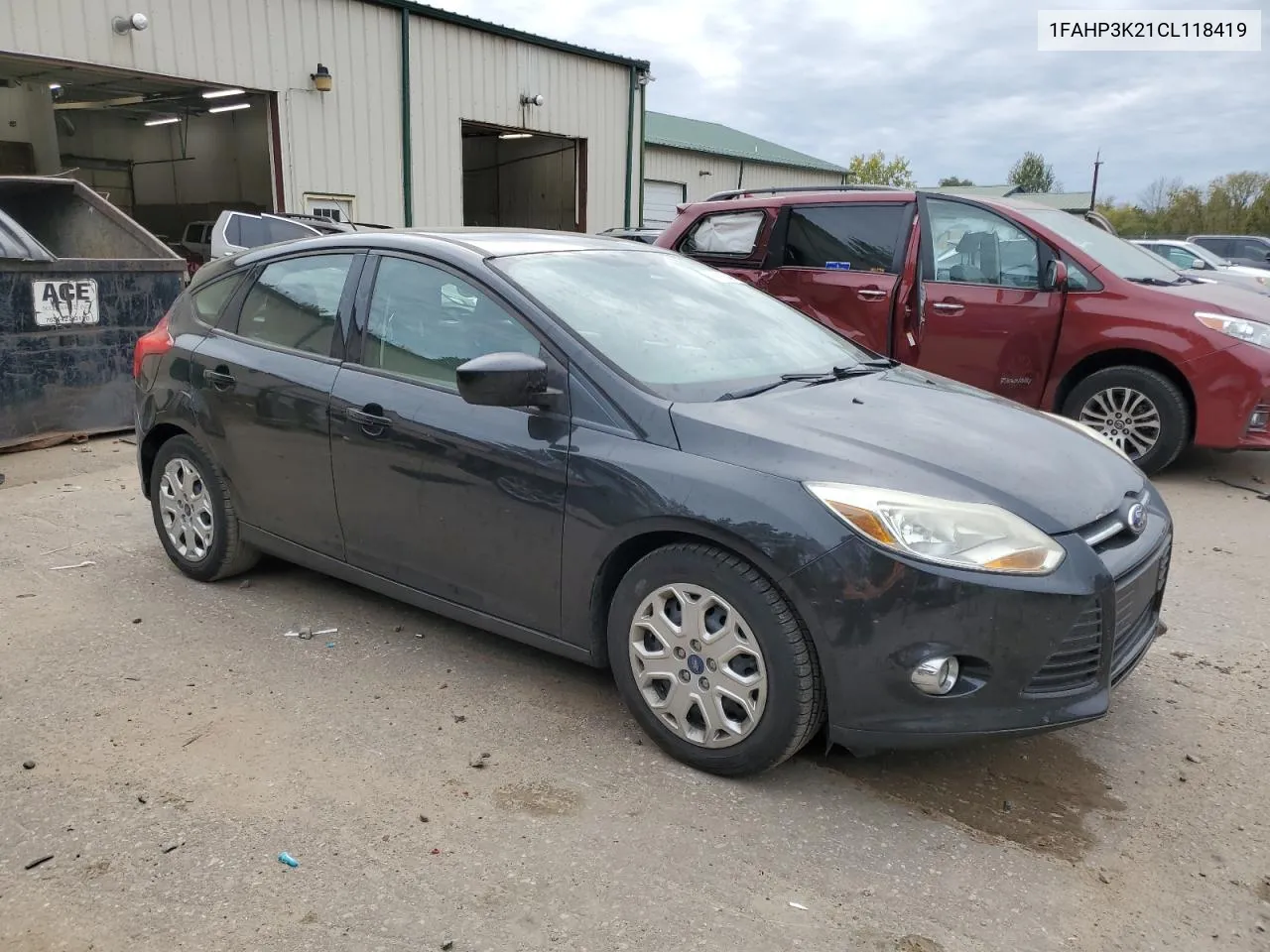 2012 Ford Focus Se VIN: 1FAHP3K21CL118419 Lot: 74183484