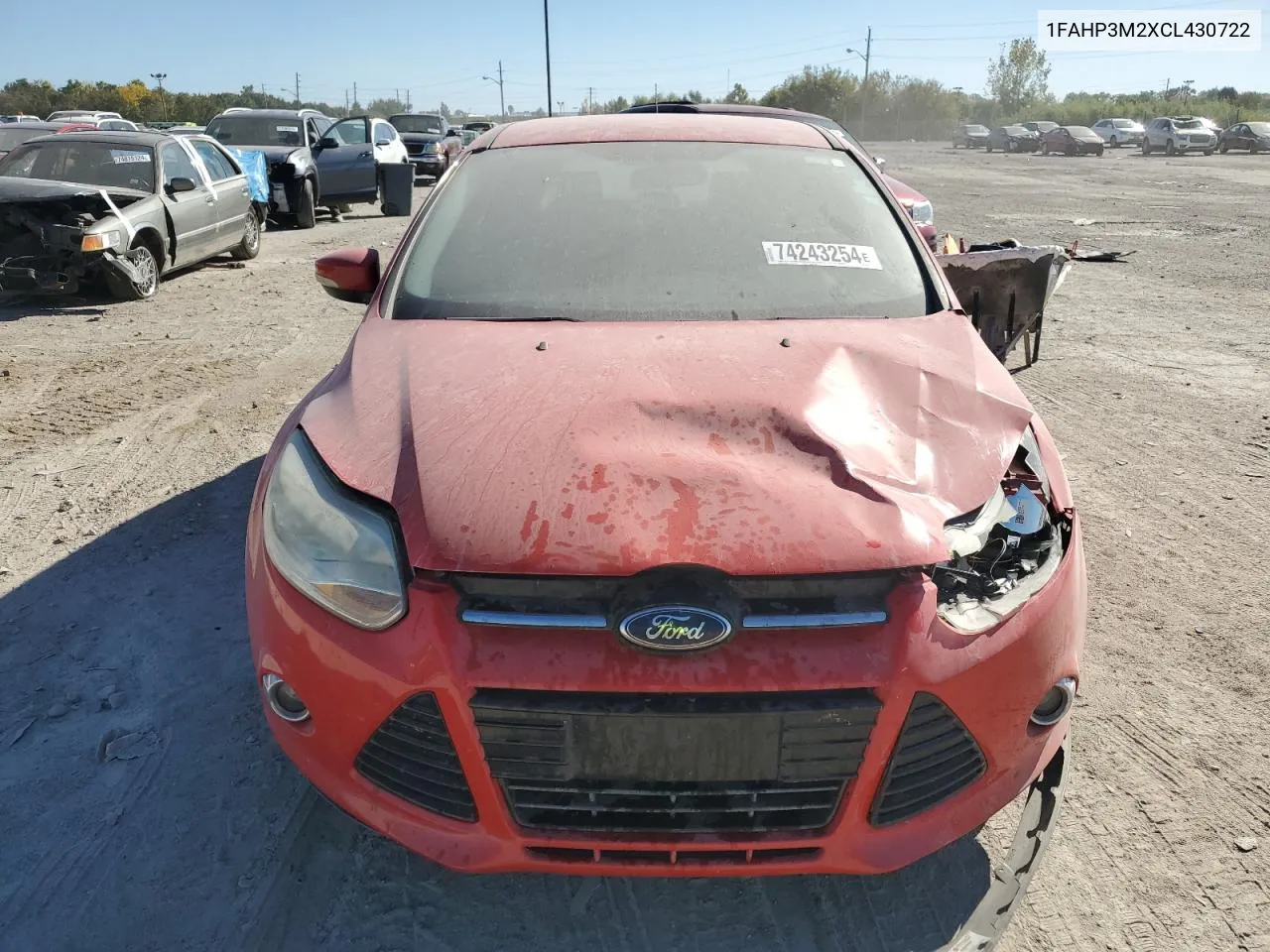 2012 Ford Focus Sel VIN: 1FAHP3M2XCL430722 Lot: 74243254