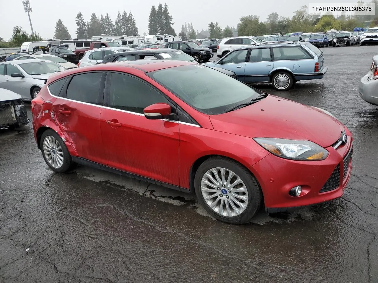 2012 Ford Focus Titanium VIN: 1FAHP3N26CL305375 Lot: 74561584