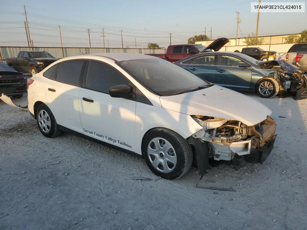 2012 Ford Focus S VIN: 1FAHP3E21CL424015 Lot: 74953204