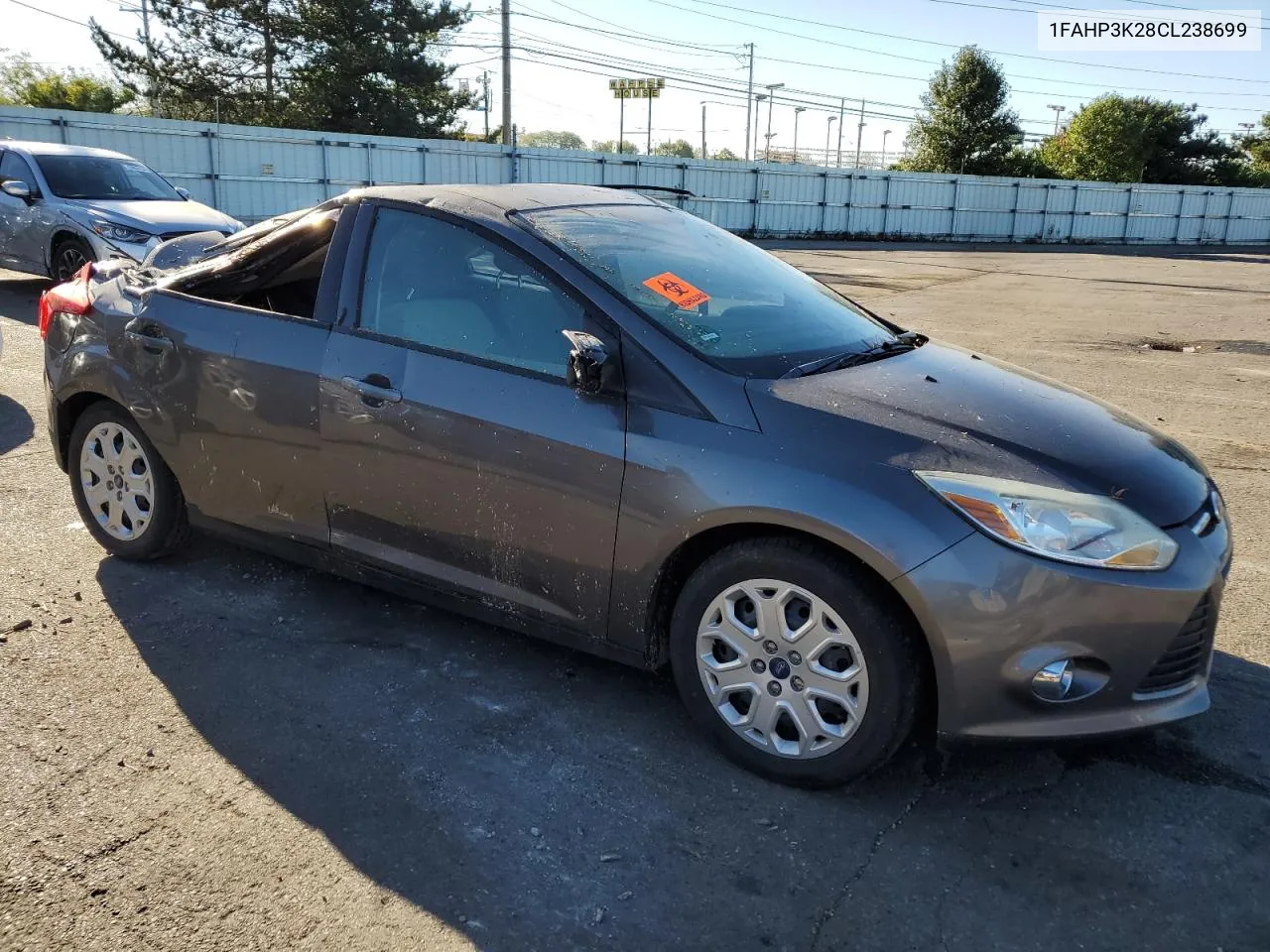 2012 Ford Focus Se VIN: 1FAHP3K28CL238699 Lot: 75107554