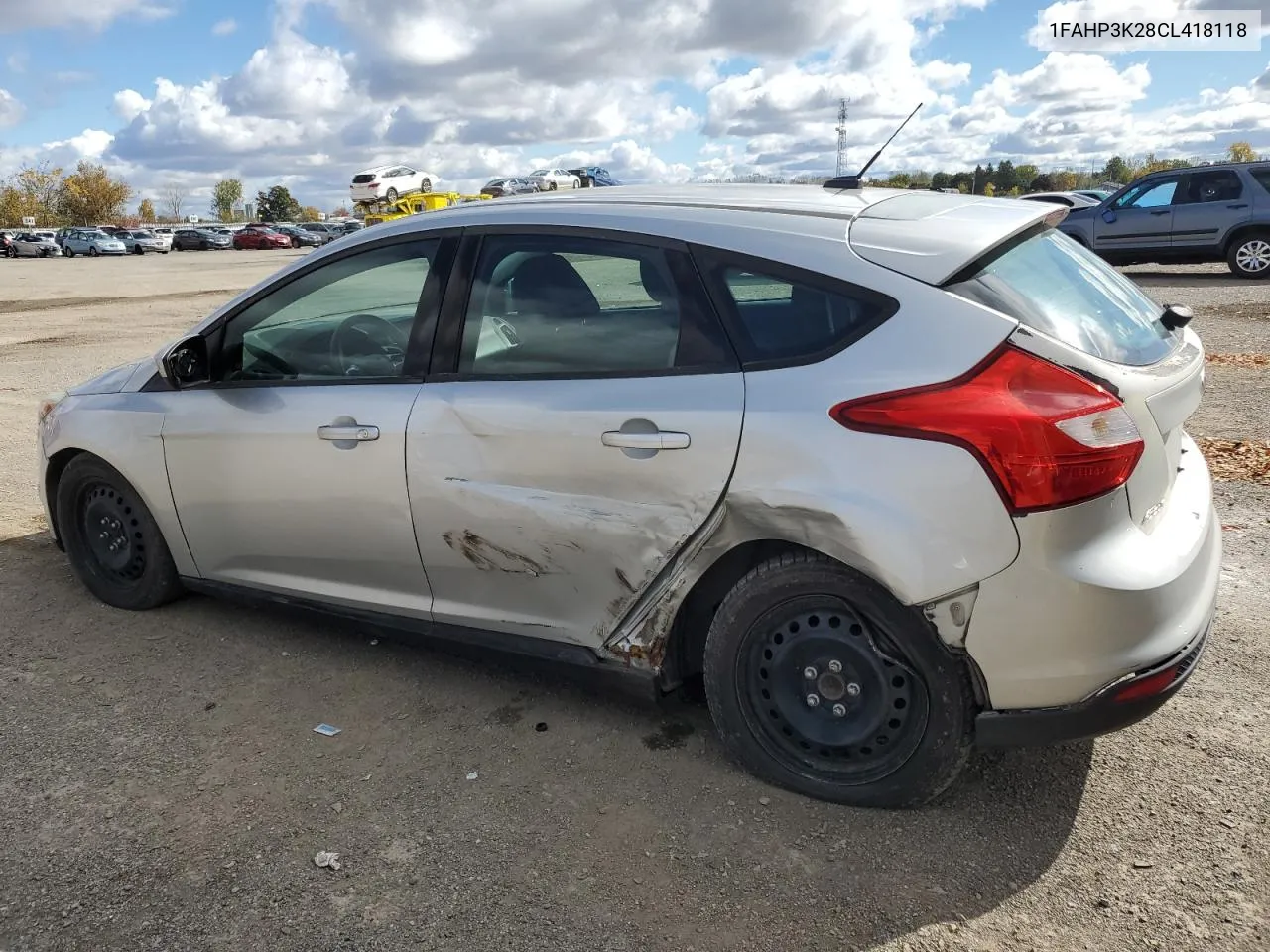 2012 Ford Focus Se VIN: 1FAHP3K28CL418118 Lot: 75246854