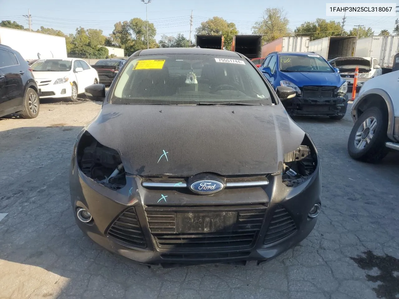 2012 Ford Focus Titanium VIN: 1FAHP3N25CL318067 Lot: 75551744