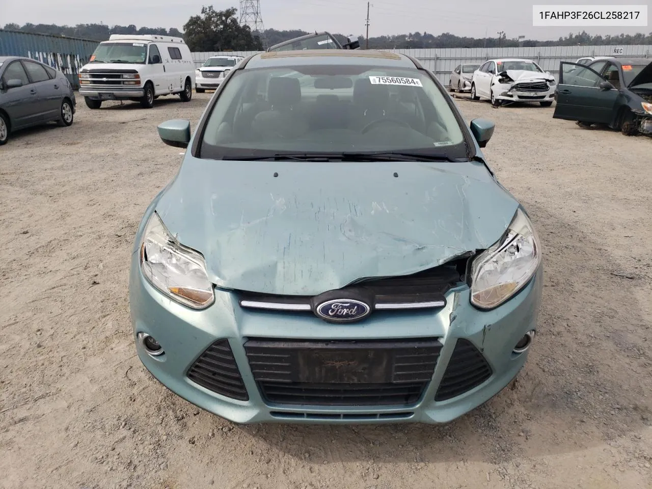 2012 Ford Focus Se VIN: 1FAHP3F26CL258217 Lot: 75560584