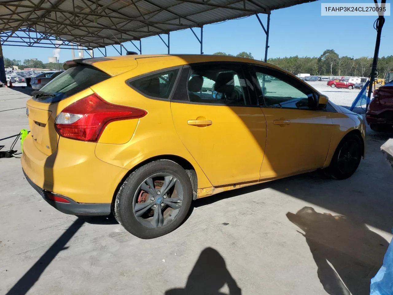 2012 Ford Focus Se VIN: 1FAHP3K24CL270095 Lot: 75712364