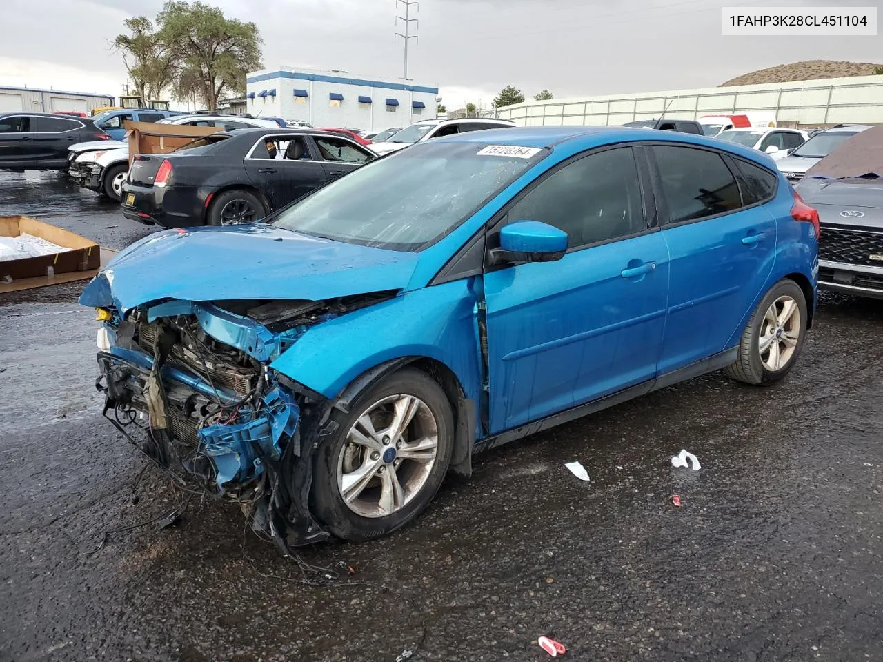 2012 Ford Focus Se VIN: 1FAHP3K28CL451104 Lot: 75726264