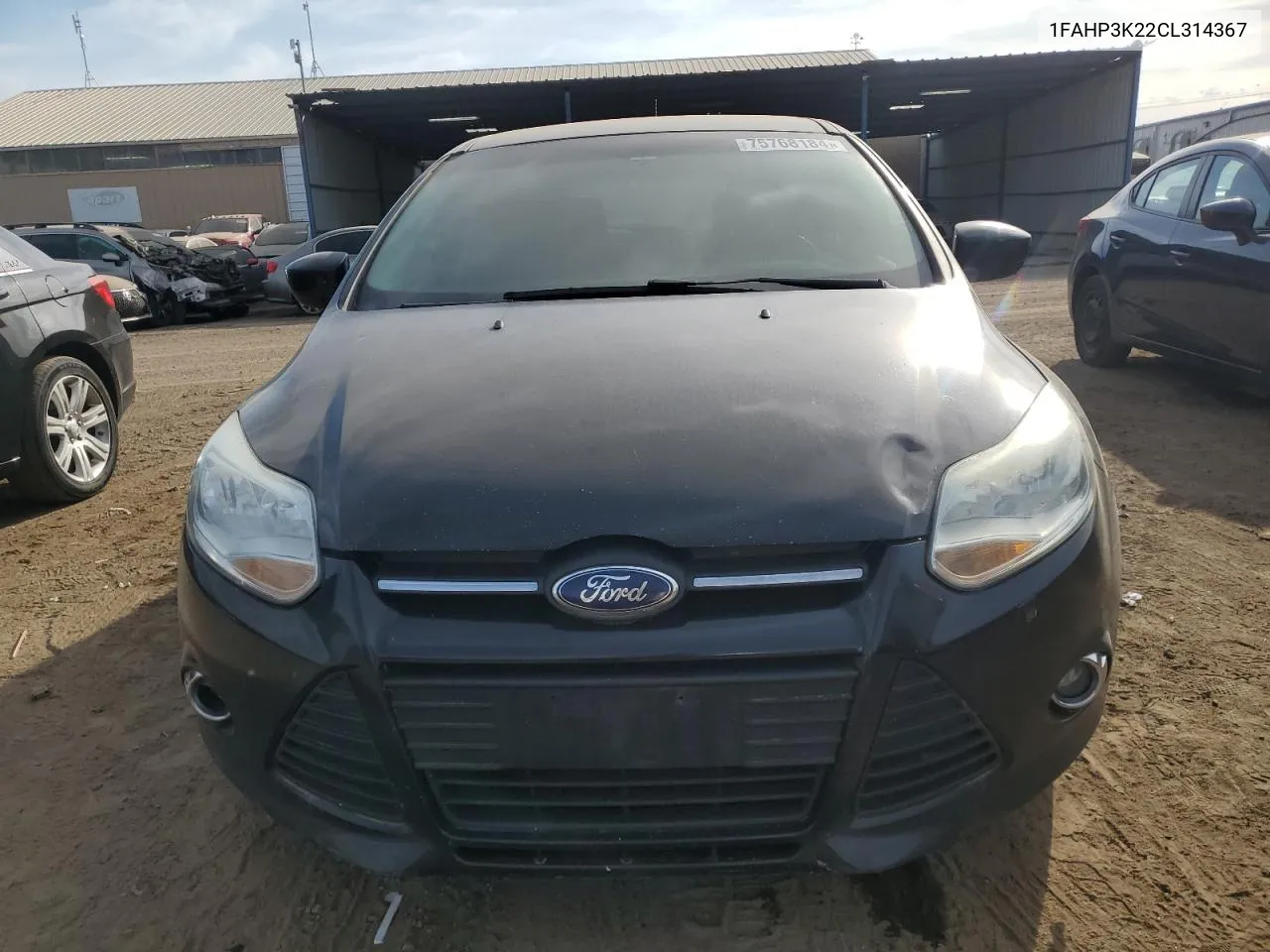 2012 Ford Focus Se VIN: 1FAHP3K22CL314367 Lot: 75768184