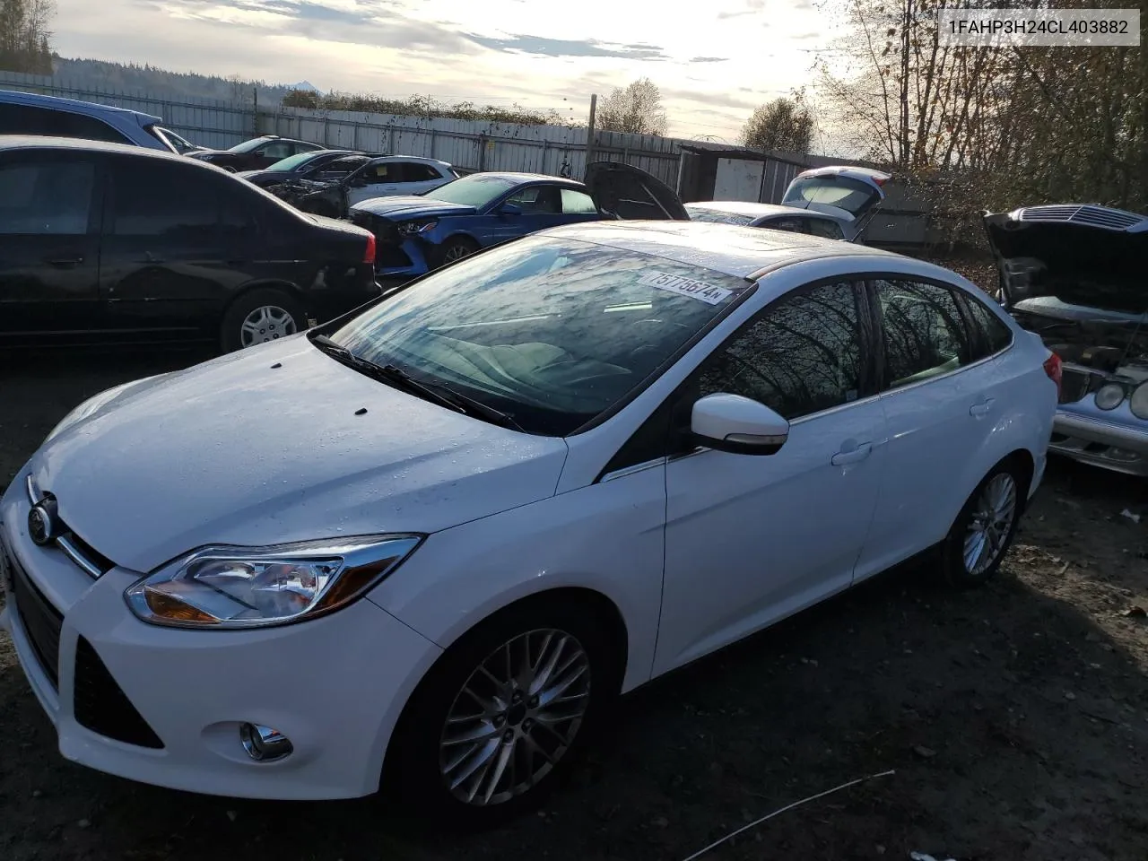 2012 Ford Focus Sel VIN: 1FAHP3H24CL403882 Lot: 75775674