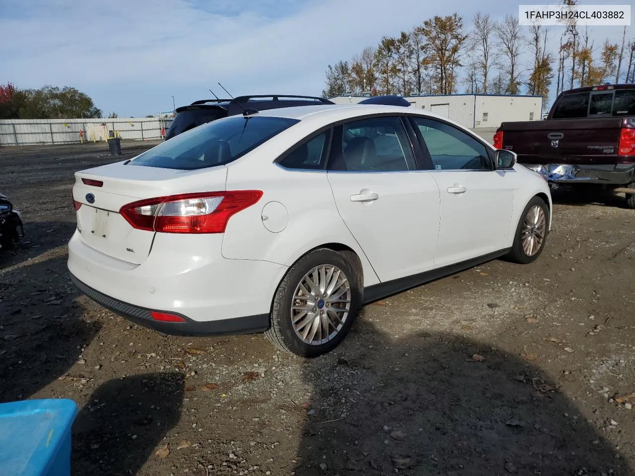 2012 Ford Focus Sel VIN: 1FAHP3H24CL403882 Lot: 75775674