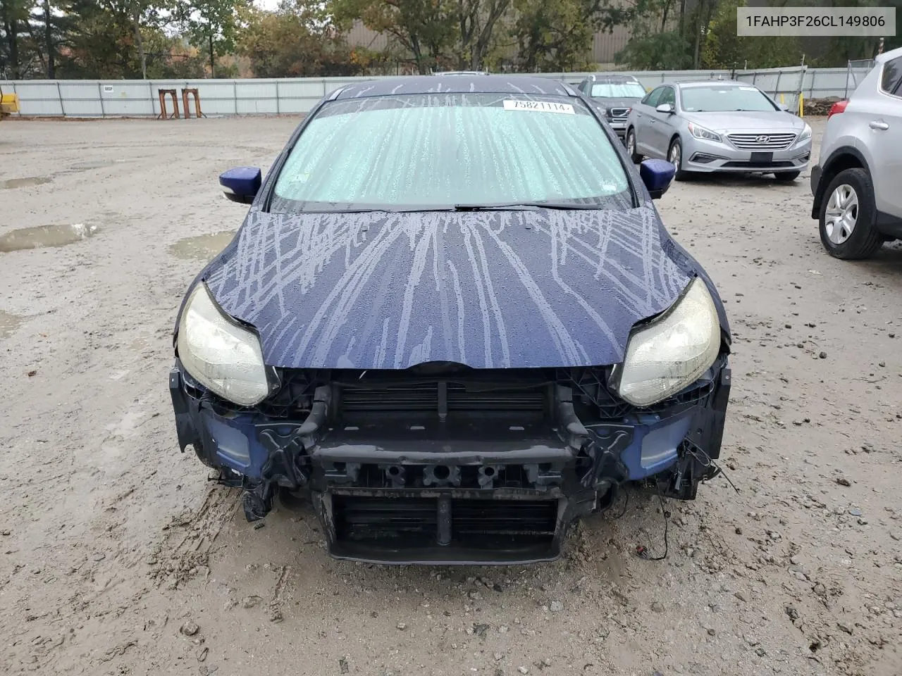 2012 Ford Focus Se VIN: 1FAHP3F26CL149806 Lot: 75821114