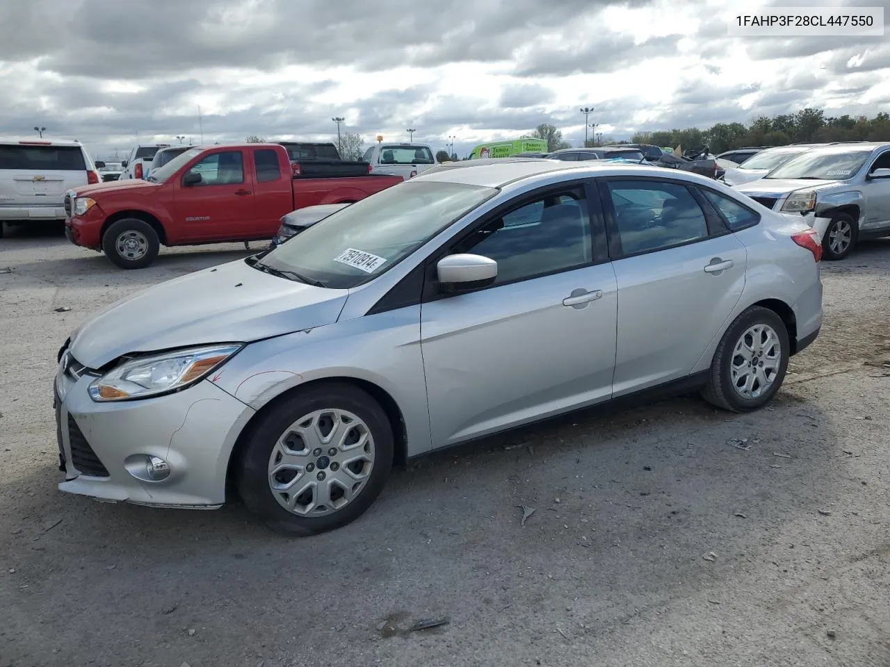 2012 Ford Focus Se VIN: 1FAHP3F28CL447550 Lot: 75910914