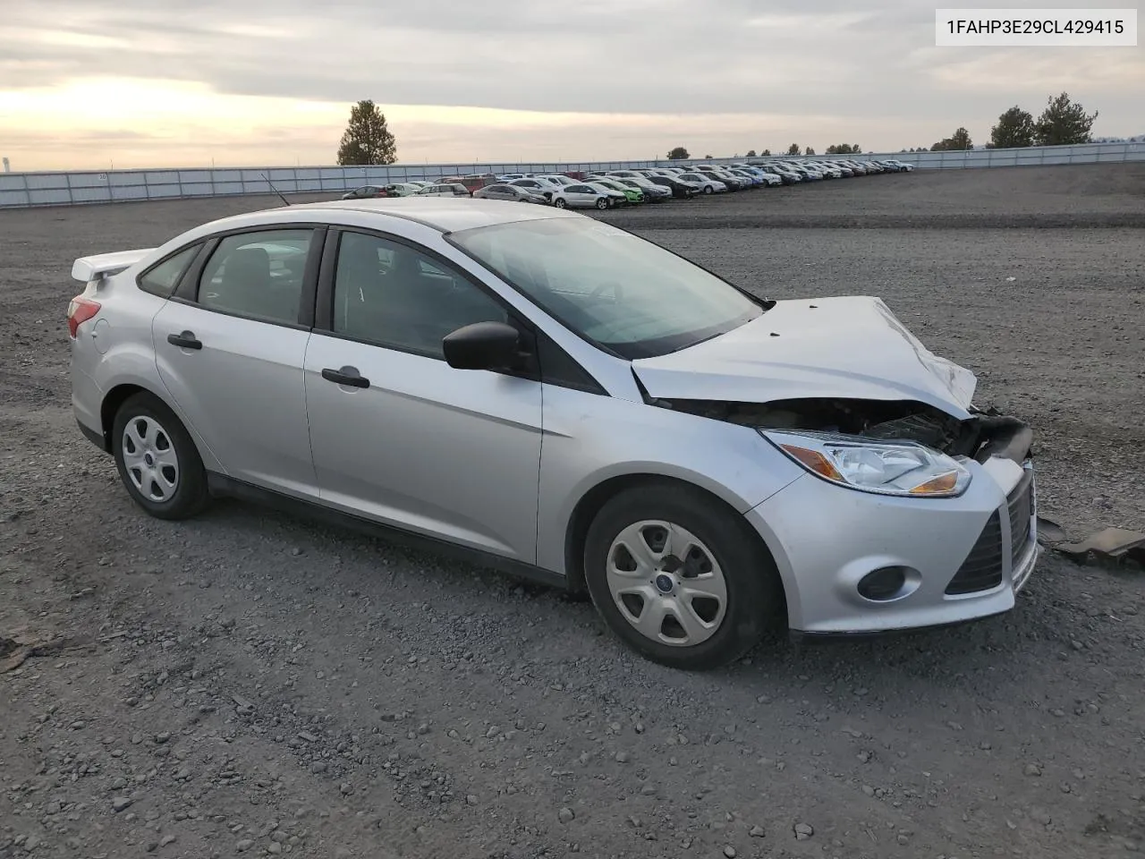 2012 Ford Focus S VIN: 1FAHP3E29CL429415 Lot: 76054394