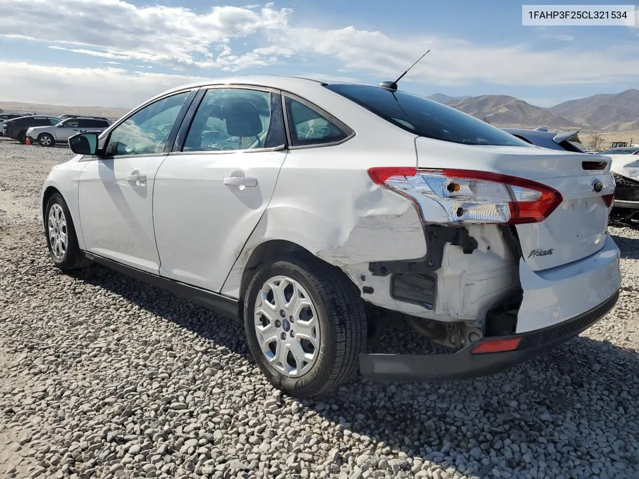 2012 Ford Focus Se VIN: 1FAHP3F25CL321534 Lot: 76113334