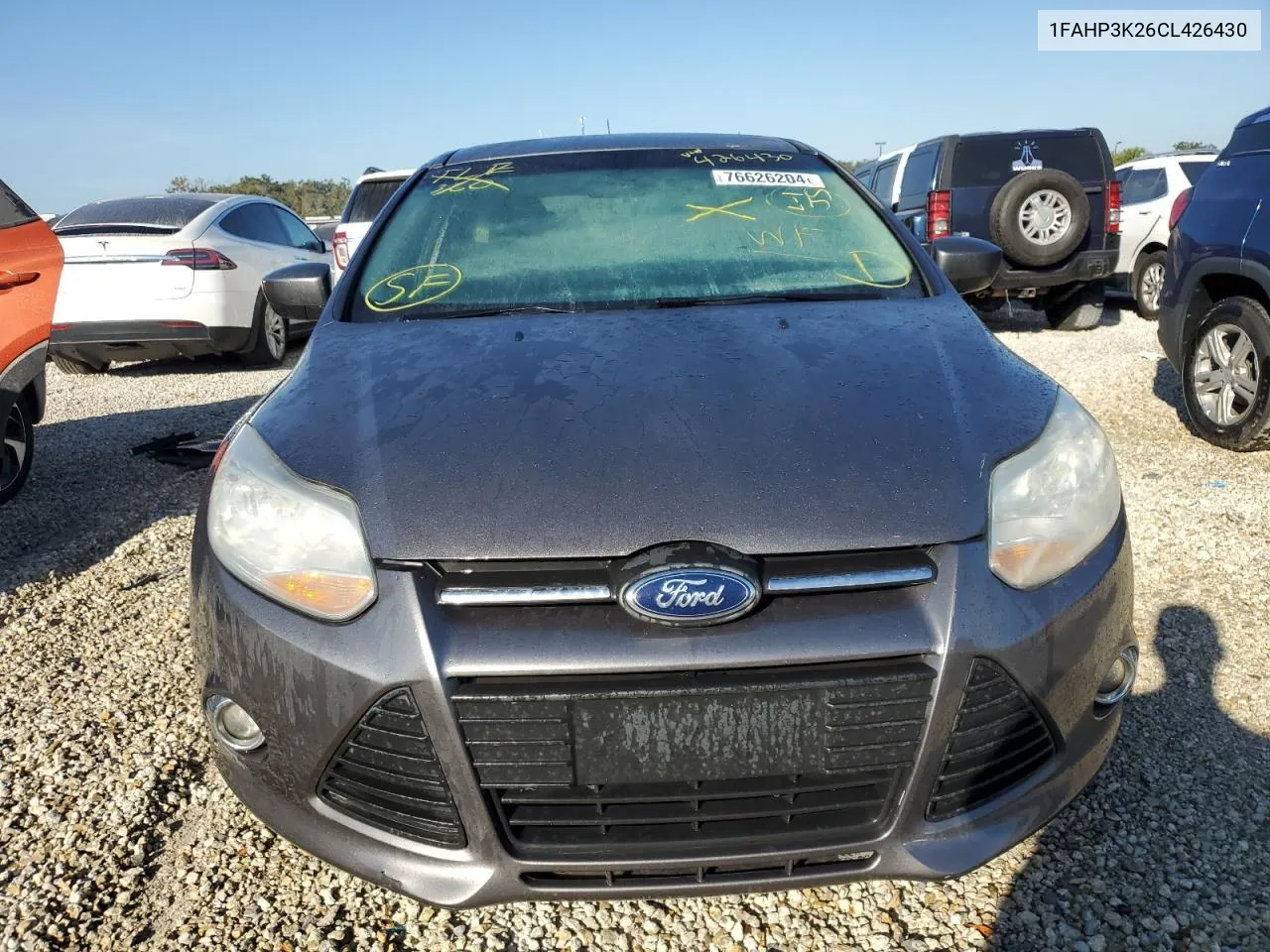 2012 Ford Focus Se VIN: 1FAHP3K26CL426430 Lot: 76626204