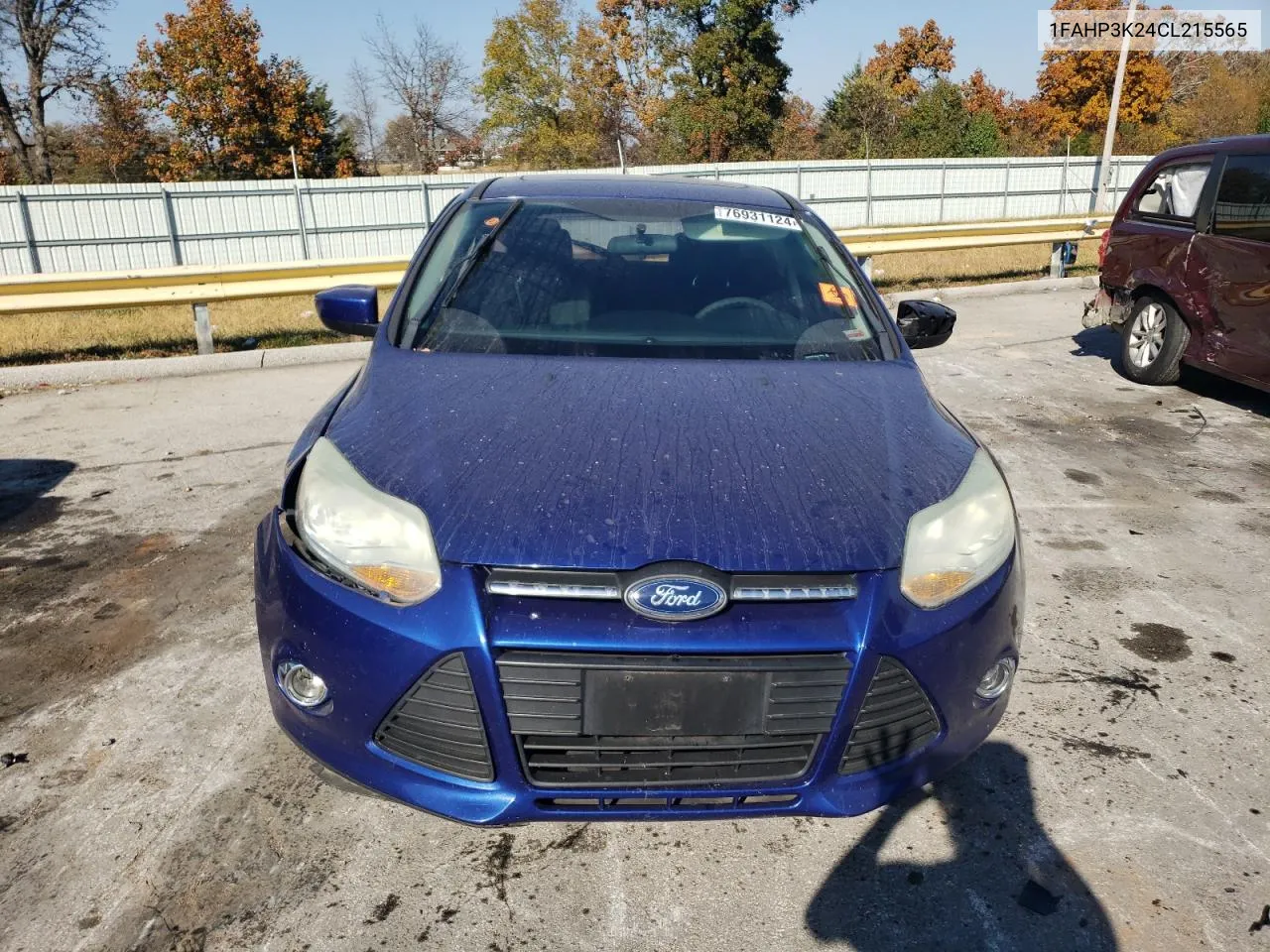 2012 Ford Focus Se VIN: 1FAHP3K24CL215565 Lot: 76931124