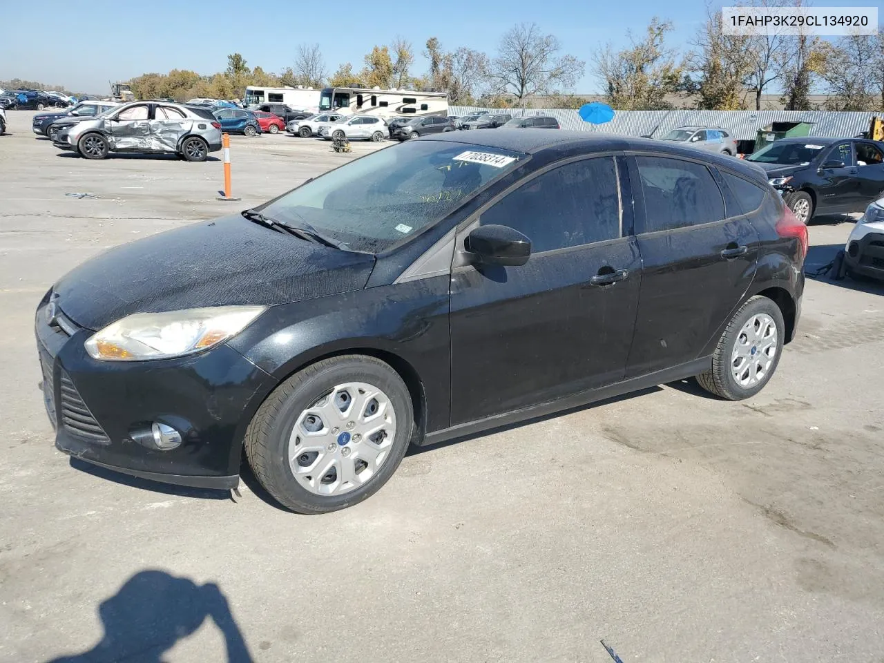 2012 Ford Focus Se VIN: 1FAHP3K29CL134920 Lot: 77038314