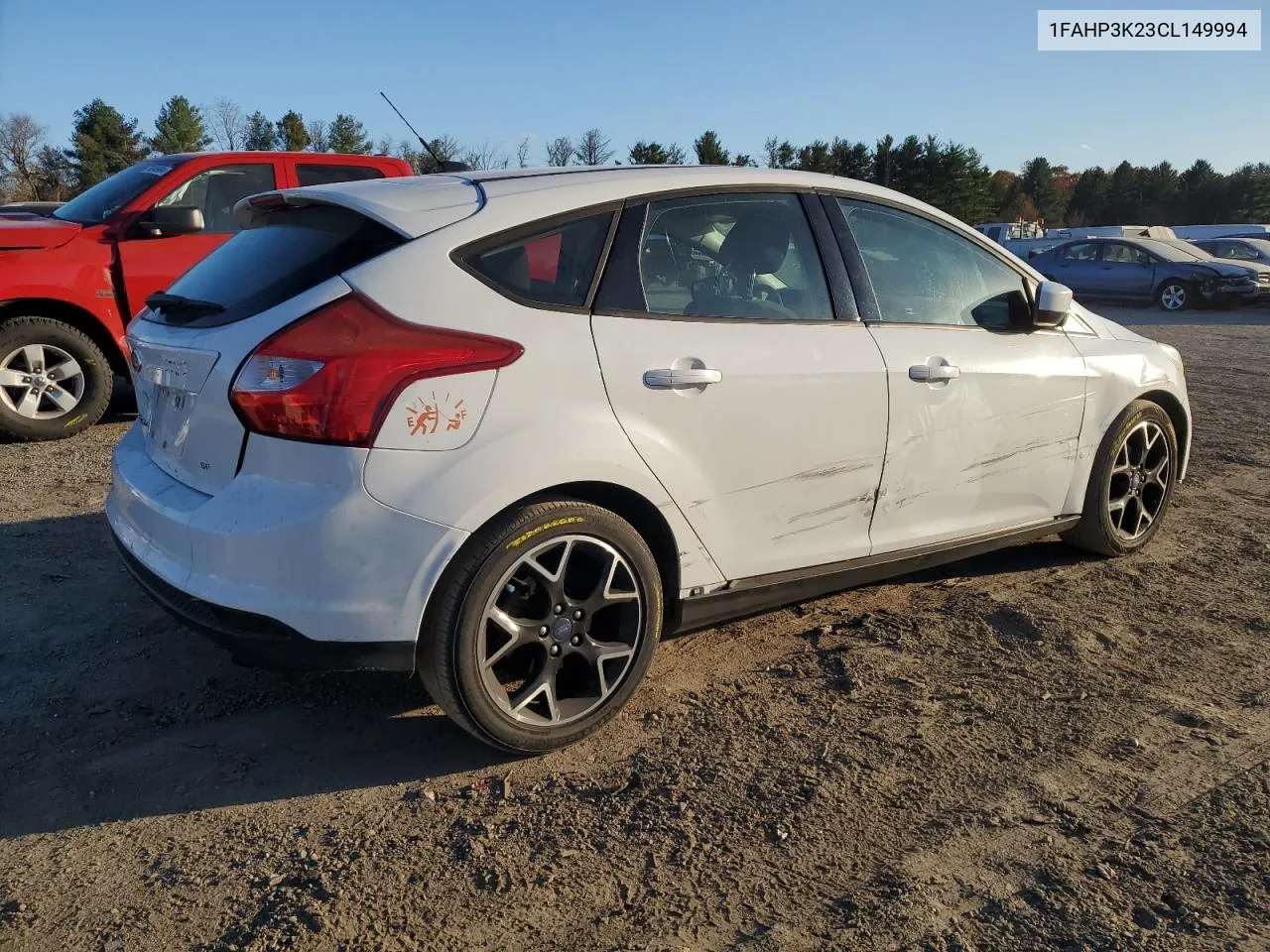 2012 Ford Focus Se VIN: 1FAHP3K23CL149994 Lot: 77139574