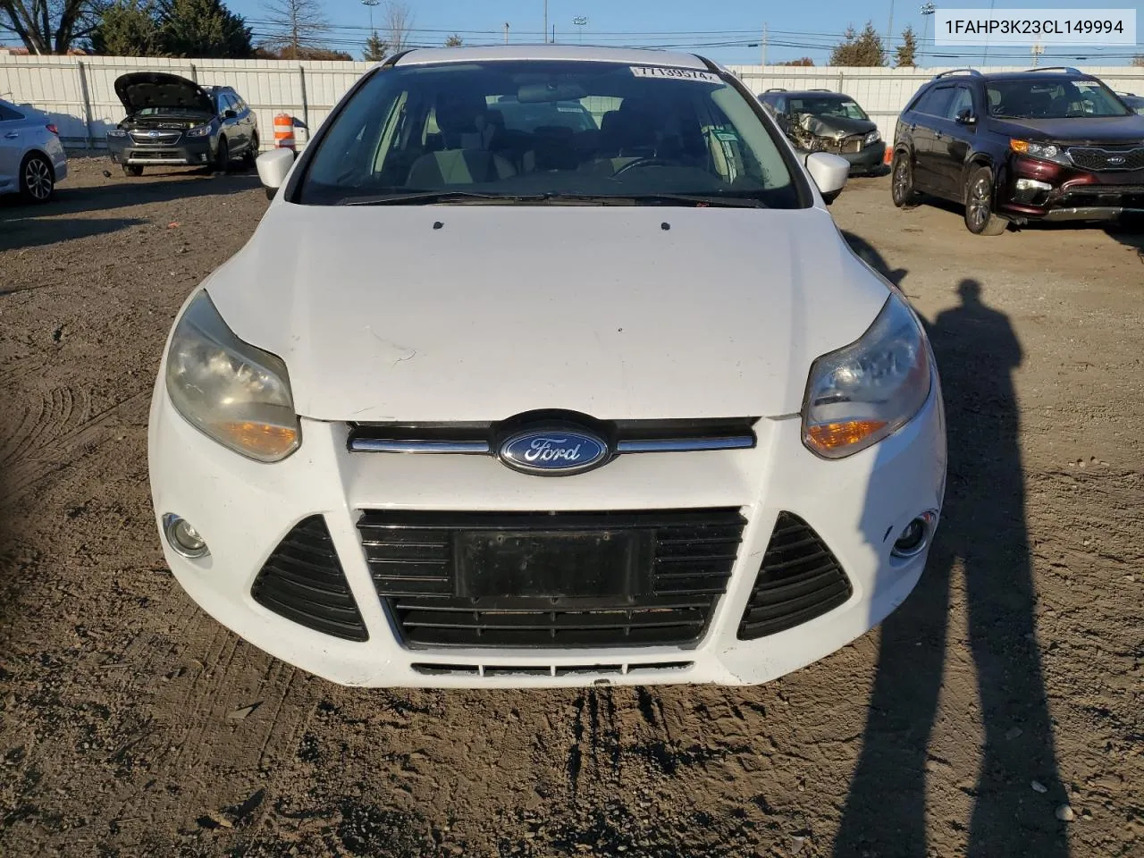 2012 Ford Focus Se VIN: 1FAHP3K23CL149994 Lot: 77139574