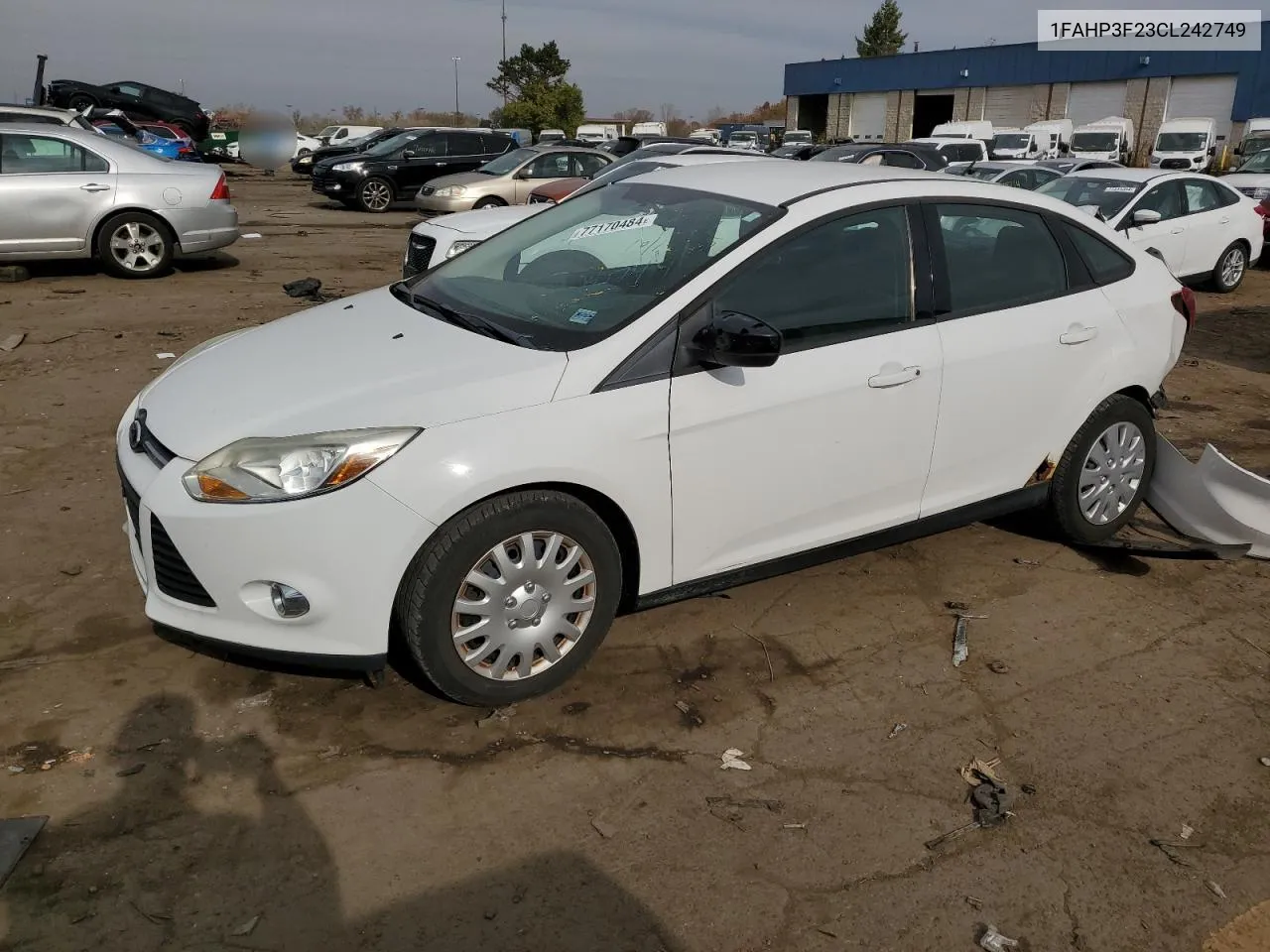 2012 Ford Focus Se VIN: 1FAHP3F23CL242749 Lot: 77170484