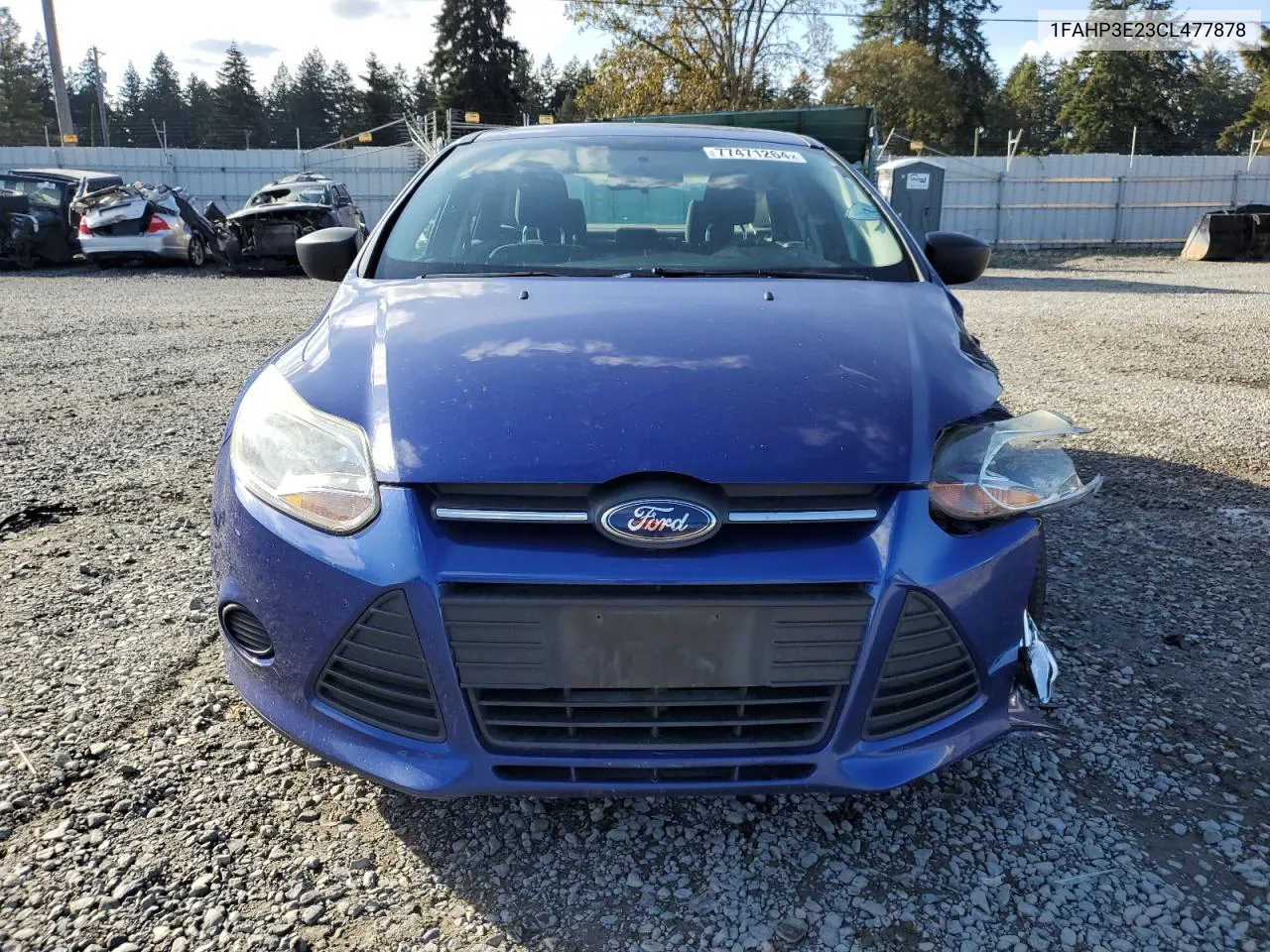 2012 Ford Focus S VIN: 1FAHP3E23CL477878 Lot: 77471264