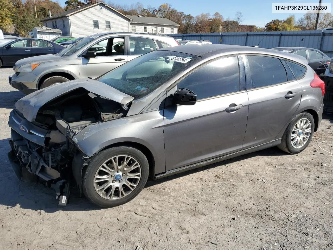 2012 Ford Focus Se VIN: 1FAHP3K29CL136280 Lot: 78134764