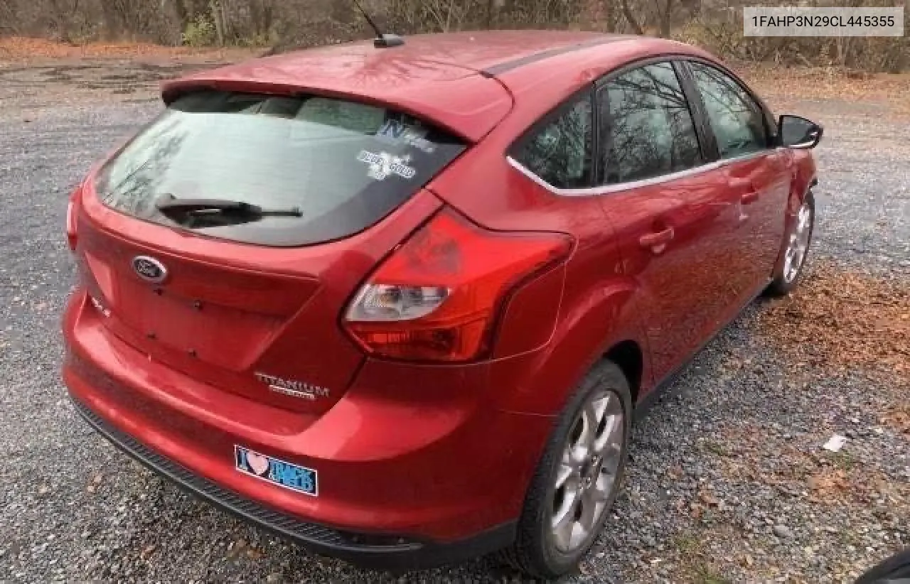 2012 Ford Focus Titanium VIN: 1FAHP3N29CL445355 Lot: 78186264