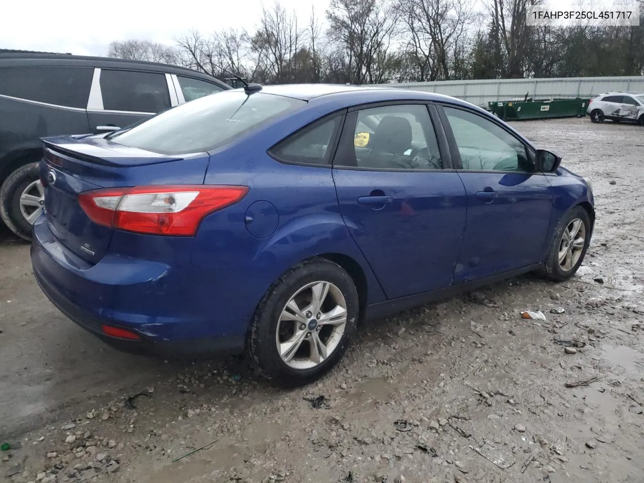 2012 Ford Focus Se VIN: 1FAHP3F25CL451717 Lot: 78502254