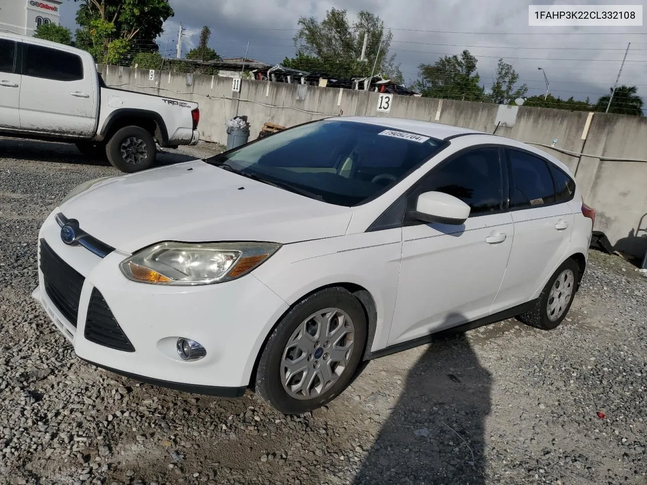 2012 Ford Focus Se VIN: 1FAHP3K22CL332108 Lot: 79092704