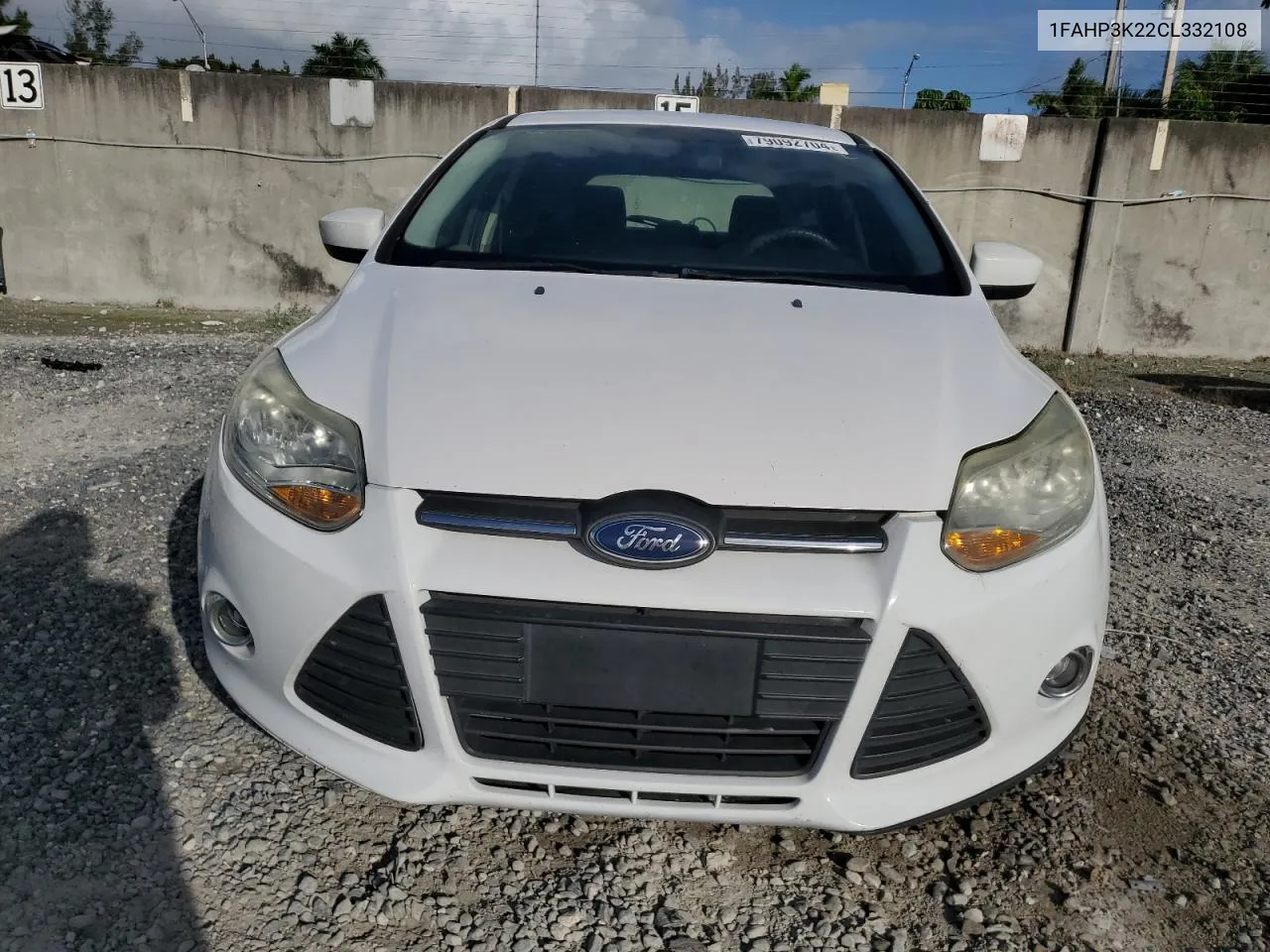 2012 Ford Focus Se VIN: 1FAHP3K22CL332108 Lot: 79092704