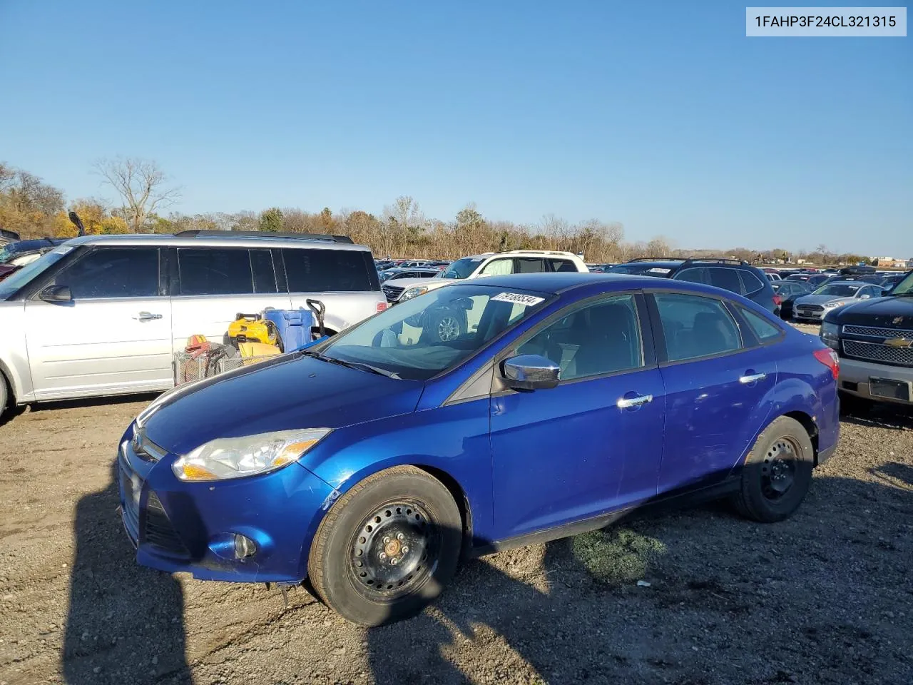 2012 Ford Focus Se VIN: 1FAHP3F24CL321315 Lot: 79188534