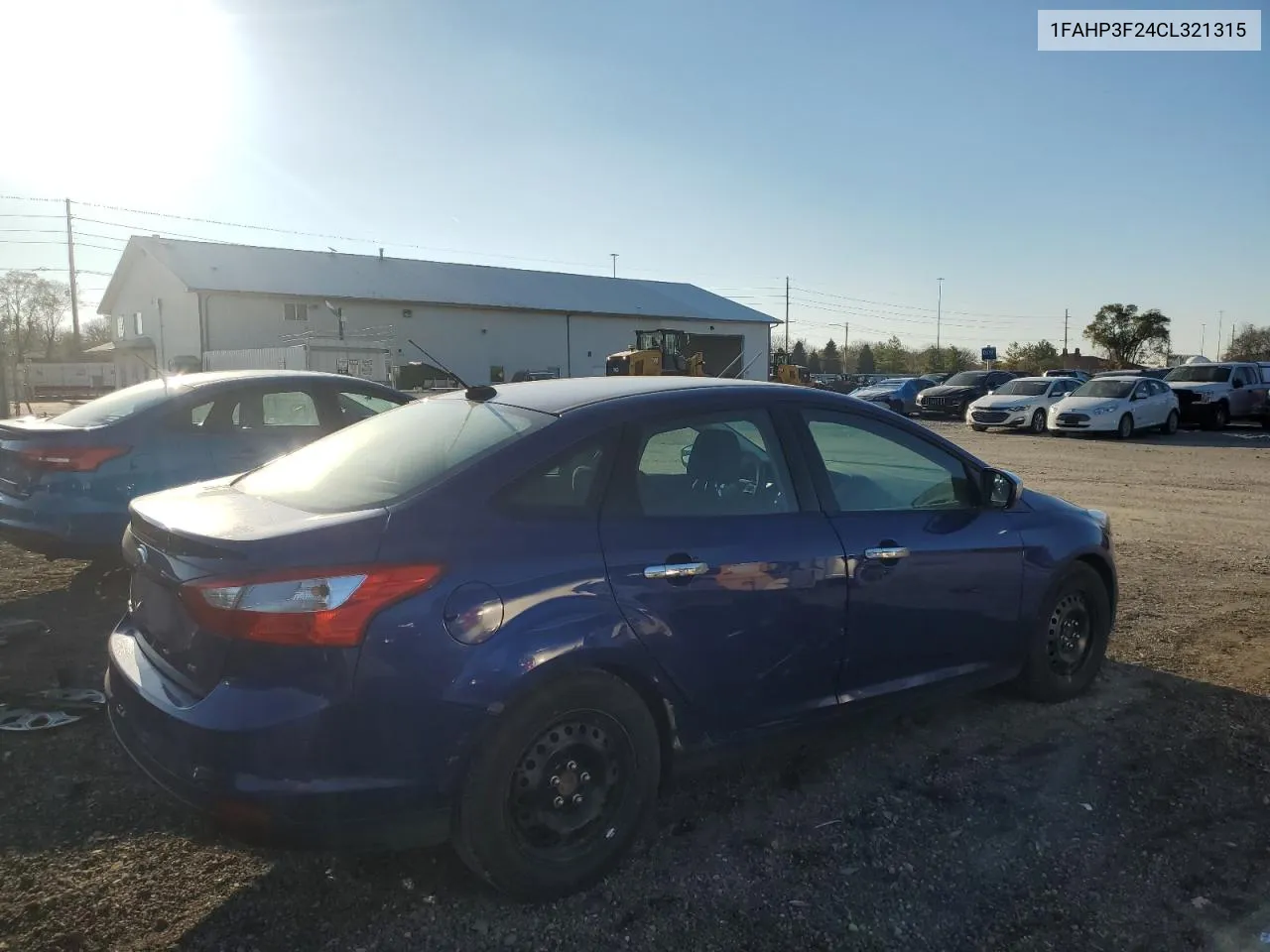 2012 Ford Focus Se VIN: 1FAHP3F24CL321315 Lot: 79188534