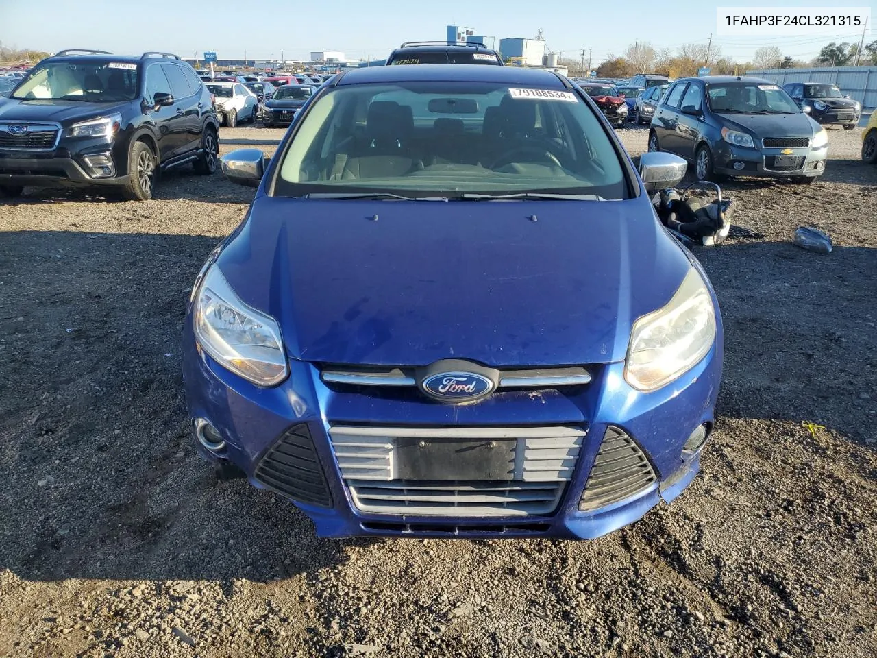 2012 Ford Focus Se VIN: 1FAHP3F24CL321315 Lot: 79188534