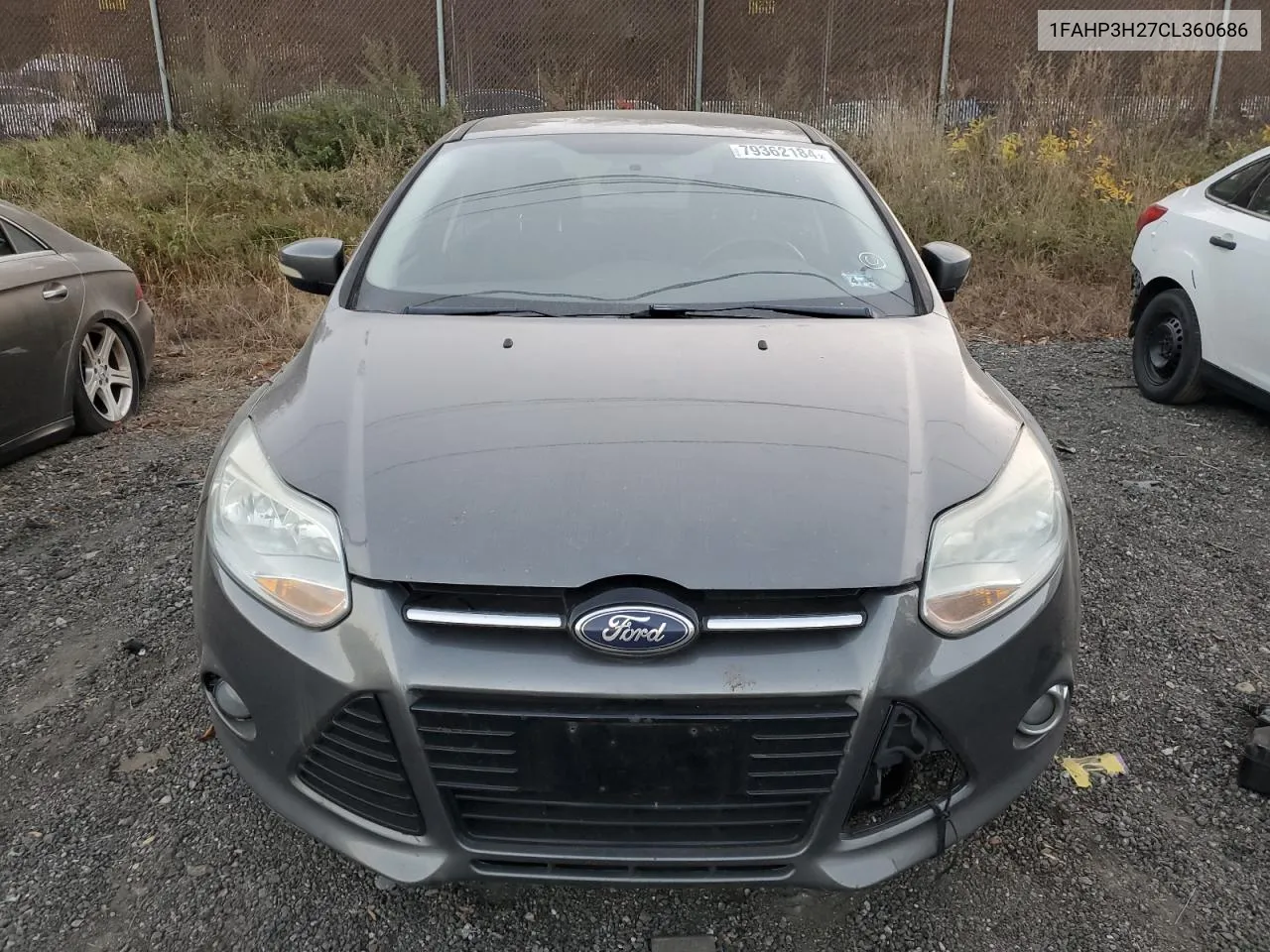 2012 Ford Focus Sel VIN: 1FAHP3H27CL360686 Lot: 79362184