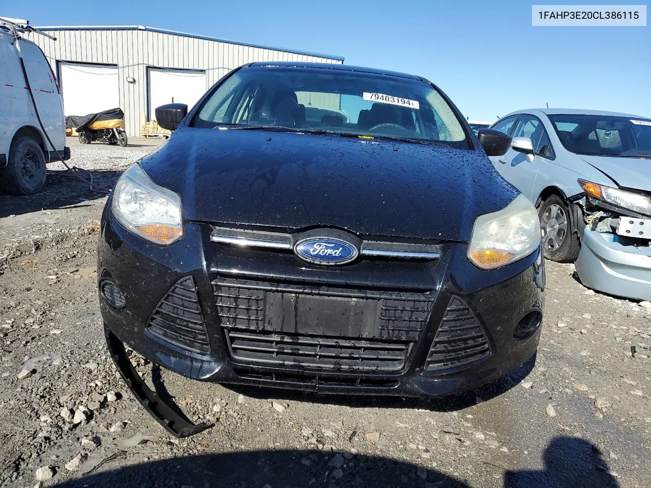 2012 Ford Focus S VIN: 1FAHP3E20CL386115 Lot: 79403194