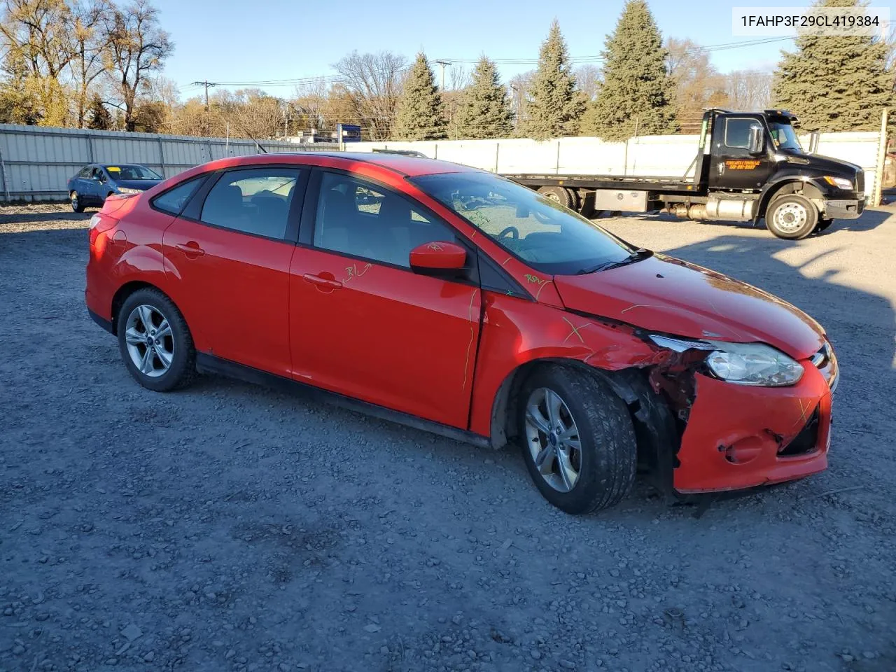 2012 Ford Focus Se VIN: 1FAHP3F29CL419384 Lot: 80196594