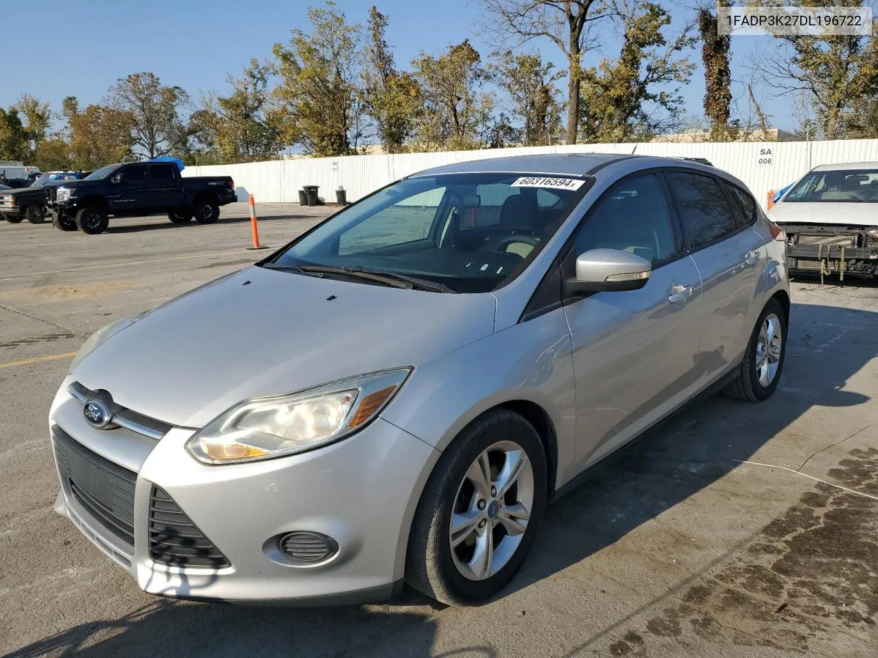 2013 Ford Focus Se VIN: 1FADP3K27DL196722 Lot: 60316594