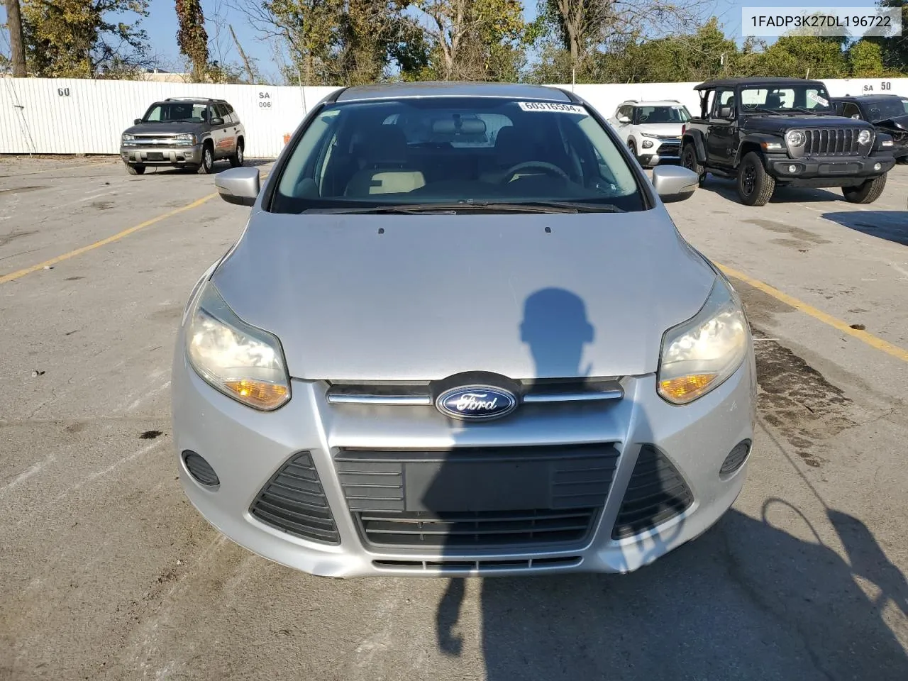 2013 Ford Focus Se VIN: 1FADP3K27DL196722 Lot: 60316594