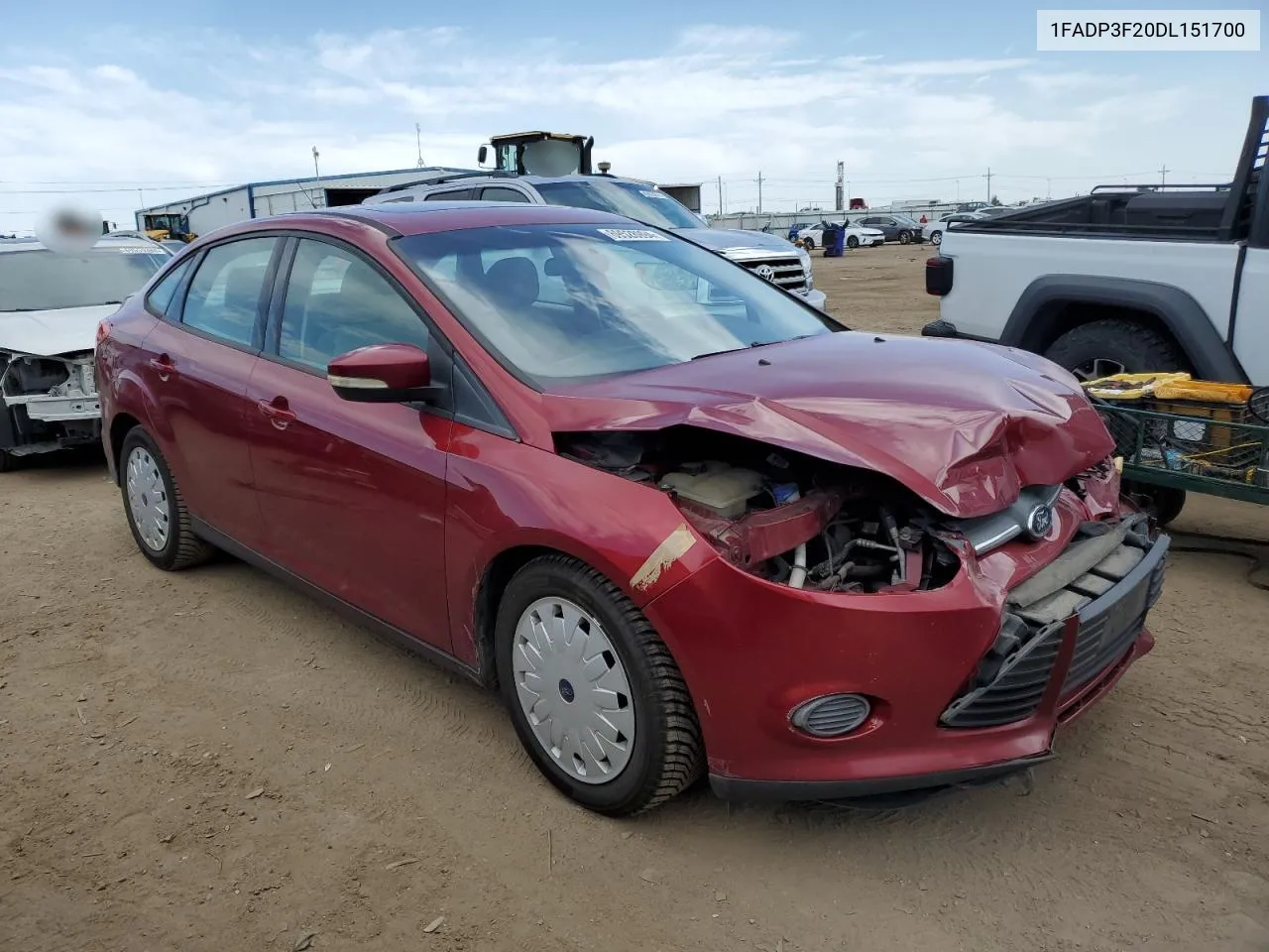 2013 Ford Focus Se VIN: 1FADP3F20DL151700 Lot: 69528994