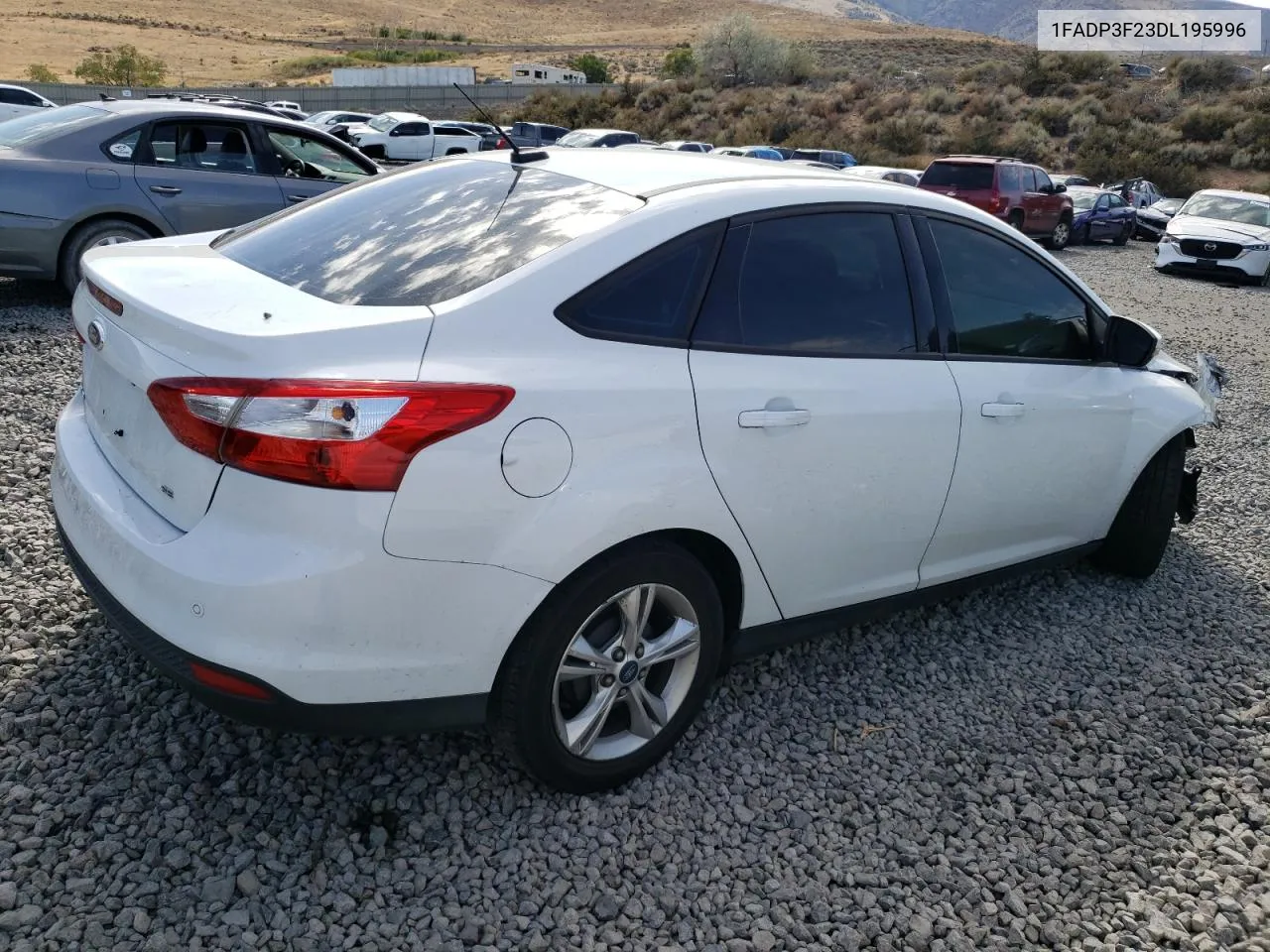 2013 Ford Focus Se VIN: 1FADP3F23DL195996 Lot: 70390694