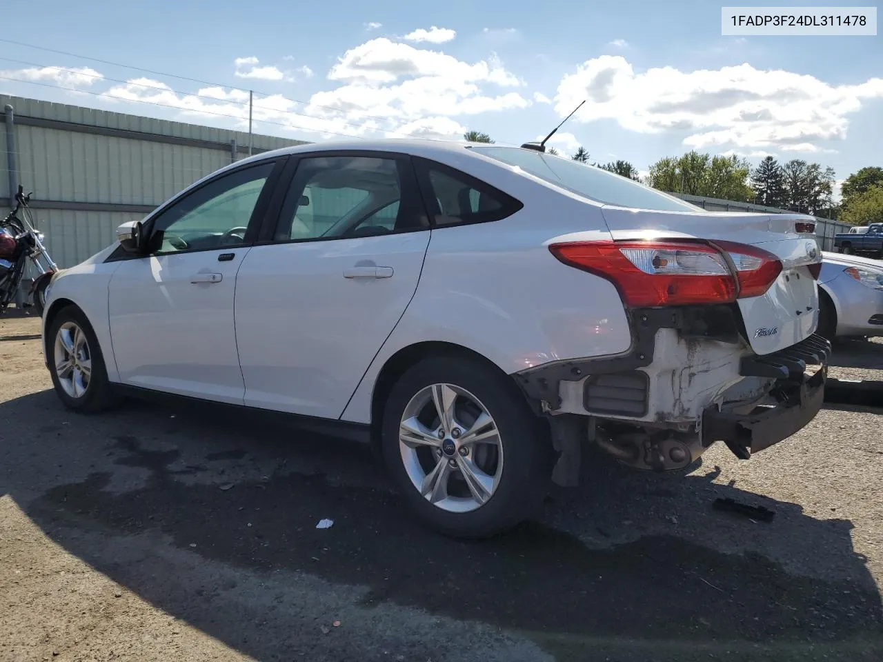 2013 Ford Focus Se VIN: 1FADP3F24DL311478 Lot: 70925744