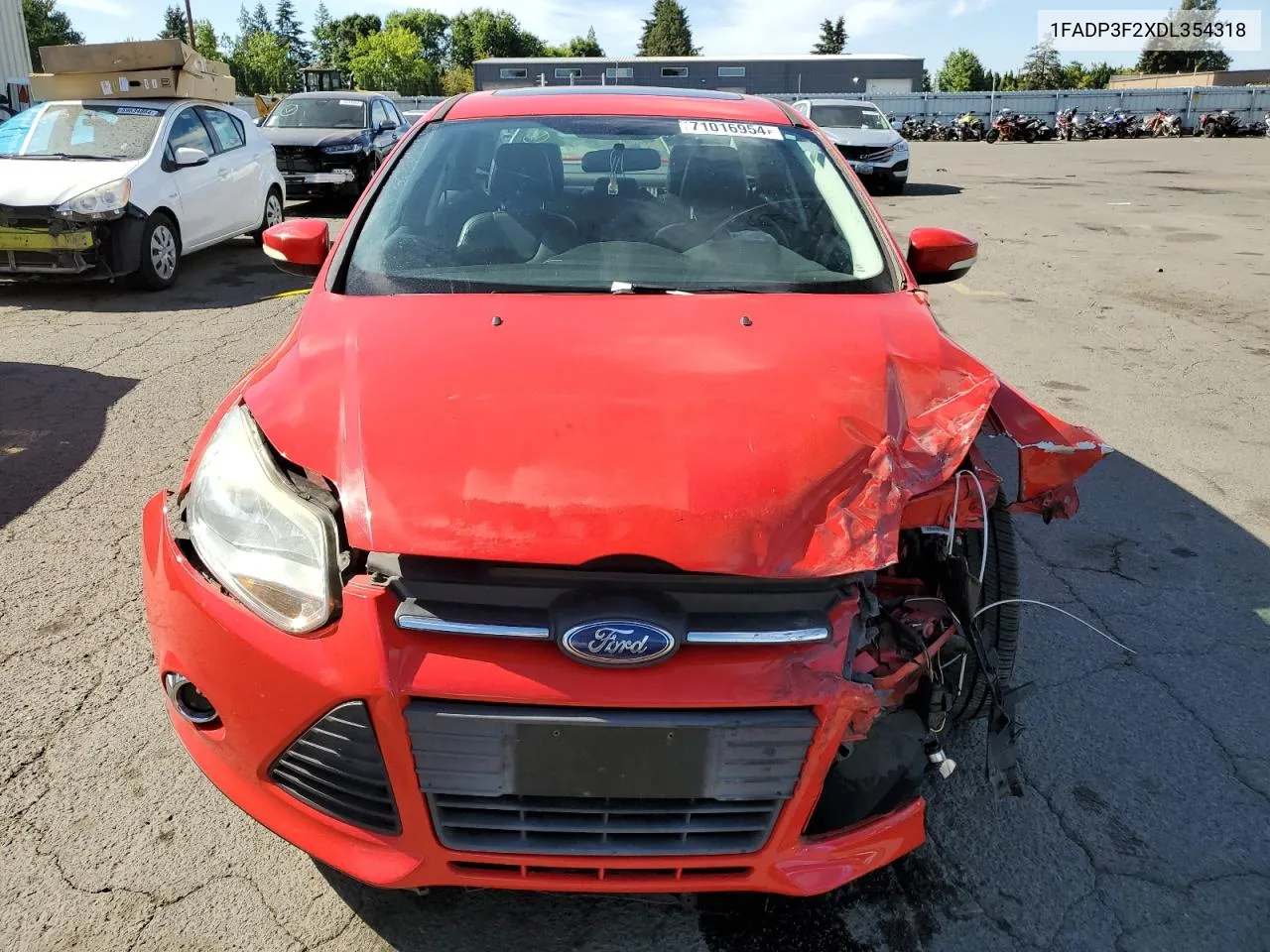 2013 Ford Focus Se VIN: 1FADP3F2XDL354318 Lot: 71016954