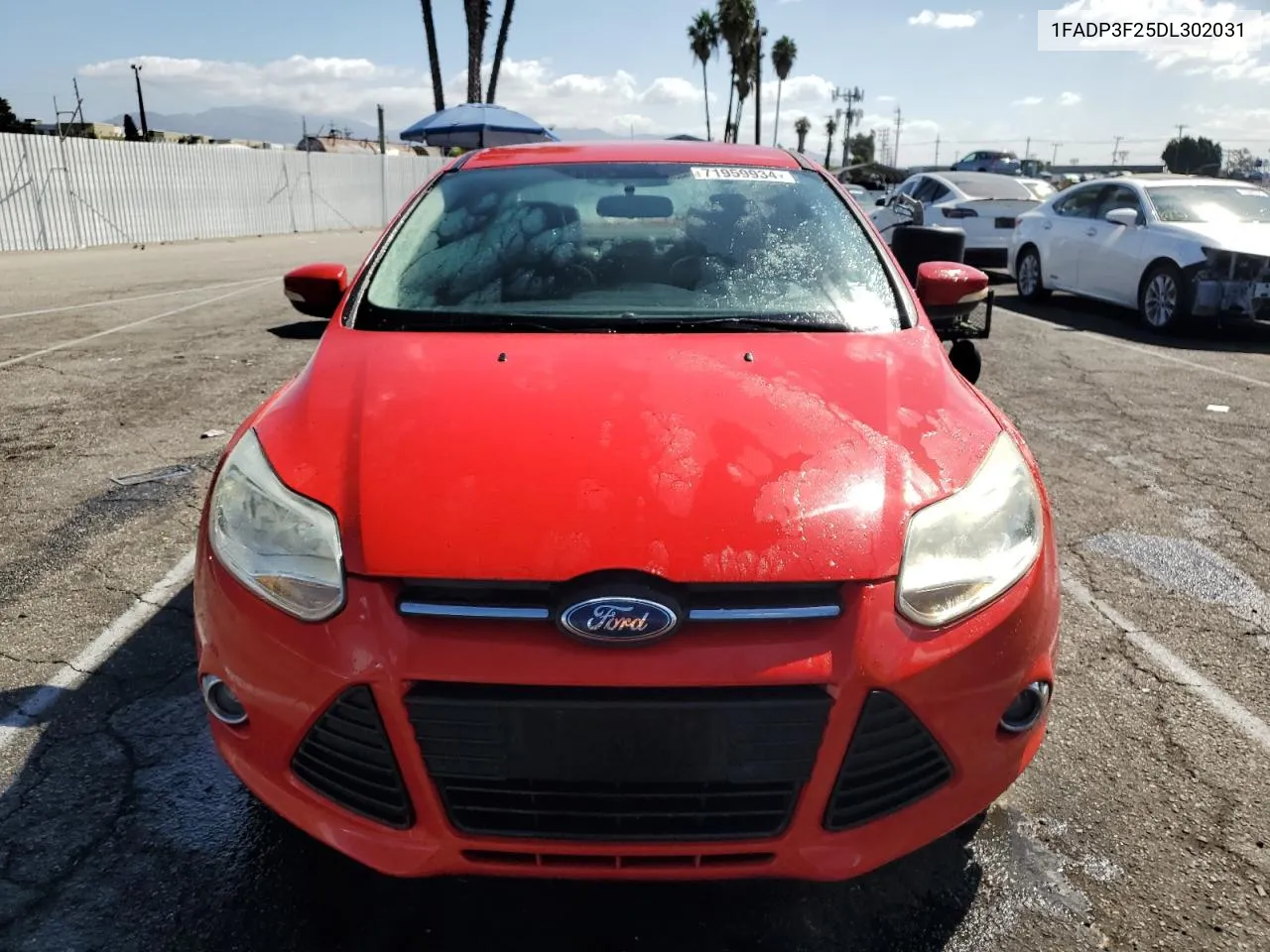 2013 Ford Focus Se VIN: 1FADP3F25DL302031 Lot: 71959934