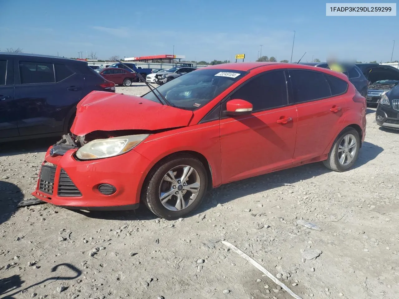 2013 Ford Focus Se VIN: 1FADP3K29DL259299 Lot: 72249104